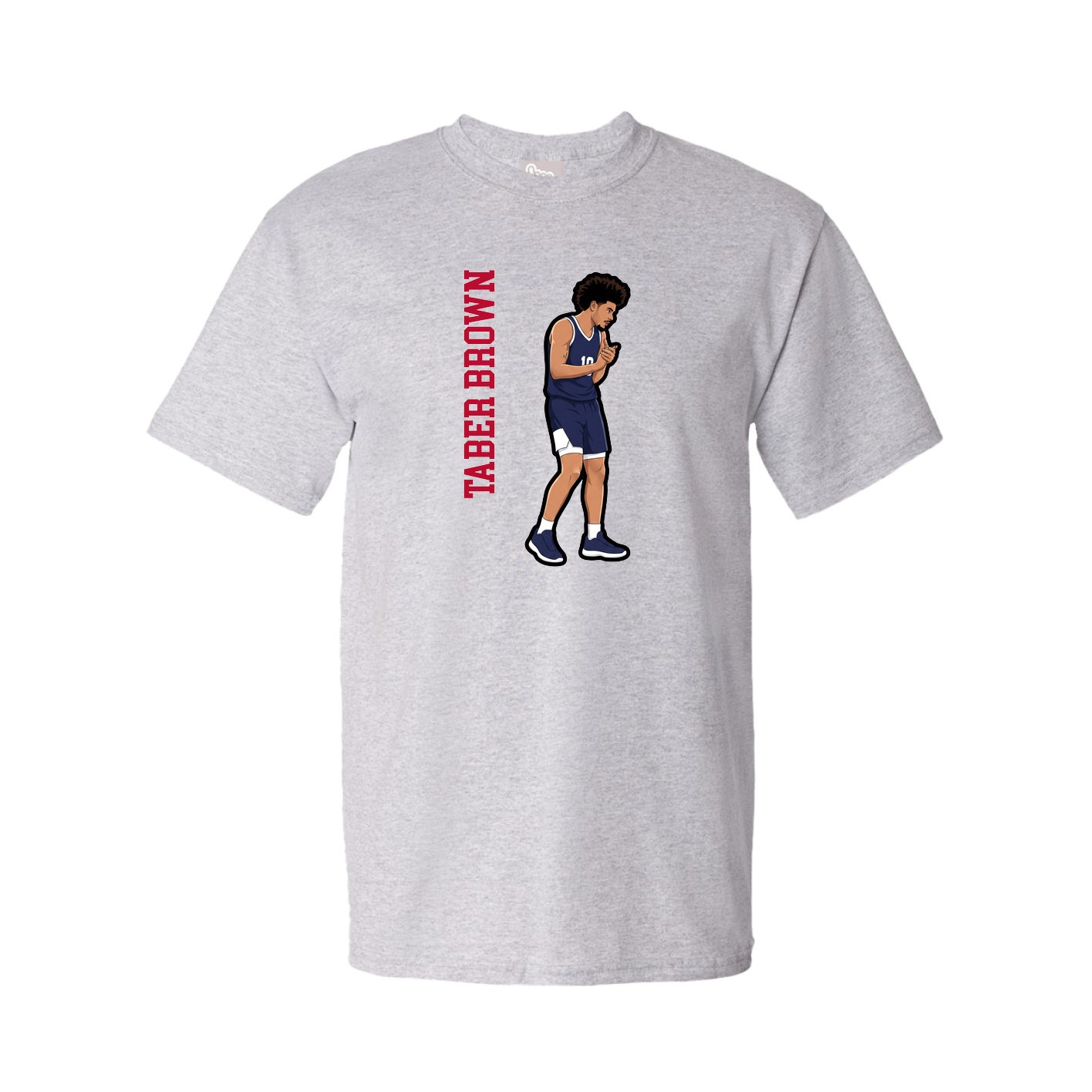Youth Tee — Name Vertical in Grey