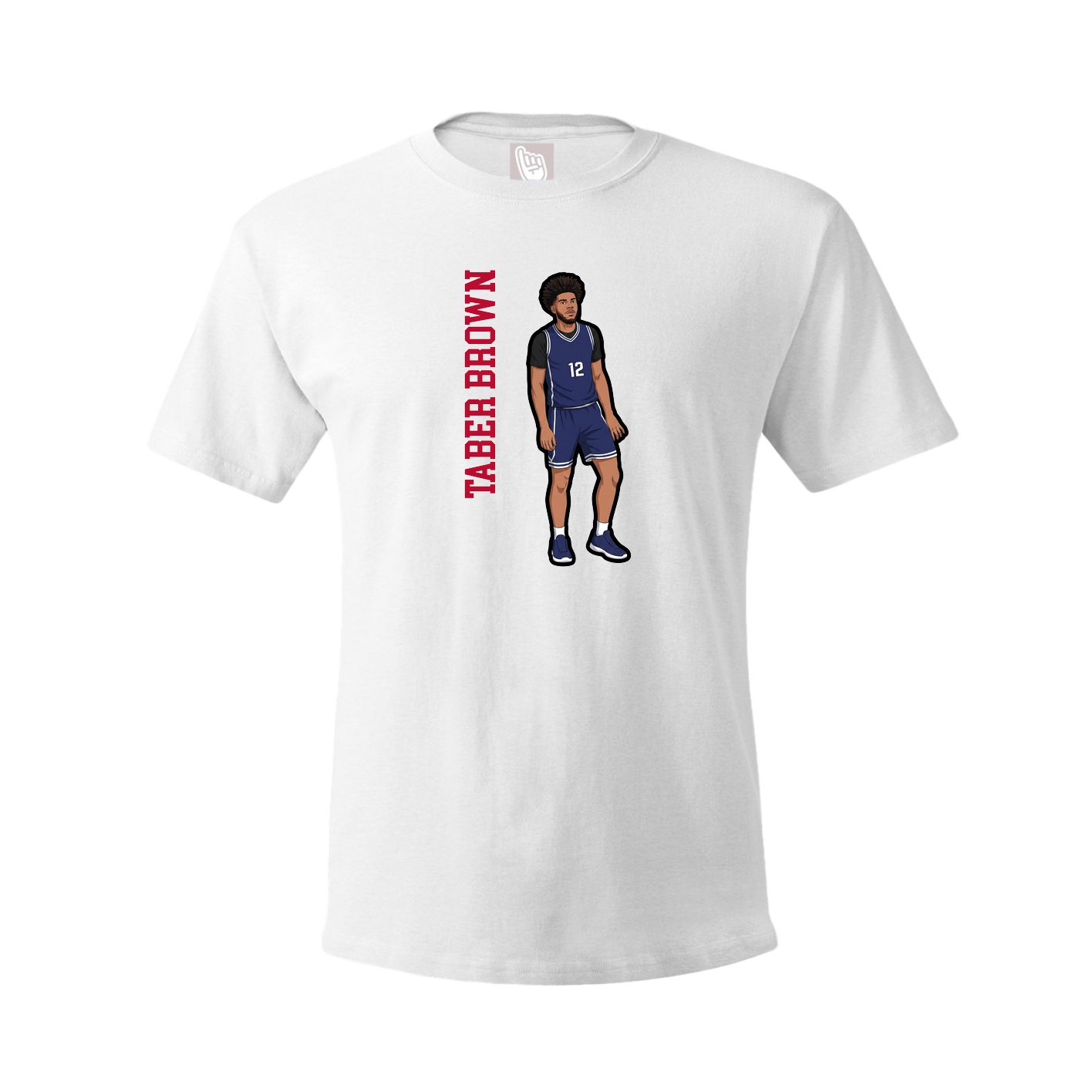 Youth Tee — Name Vertical in White