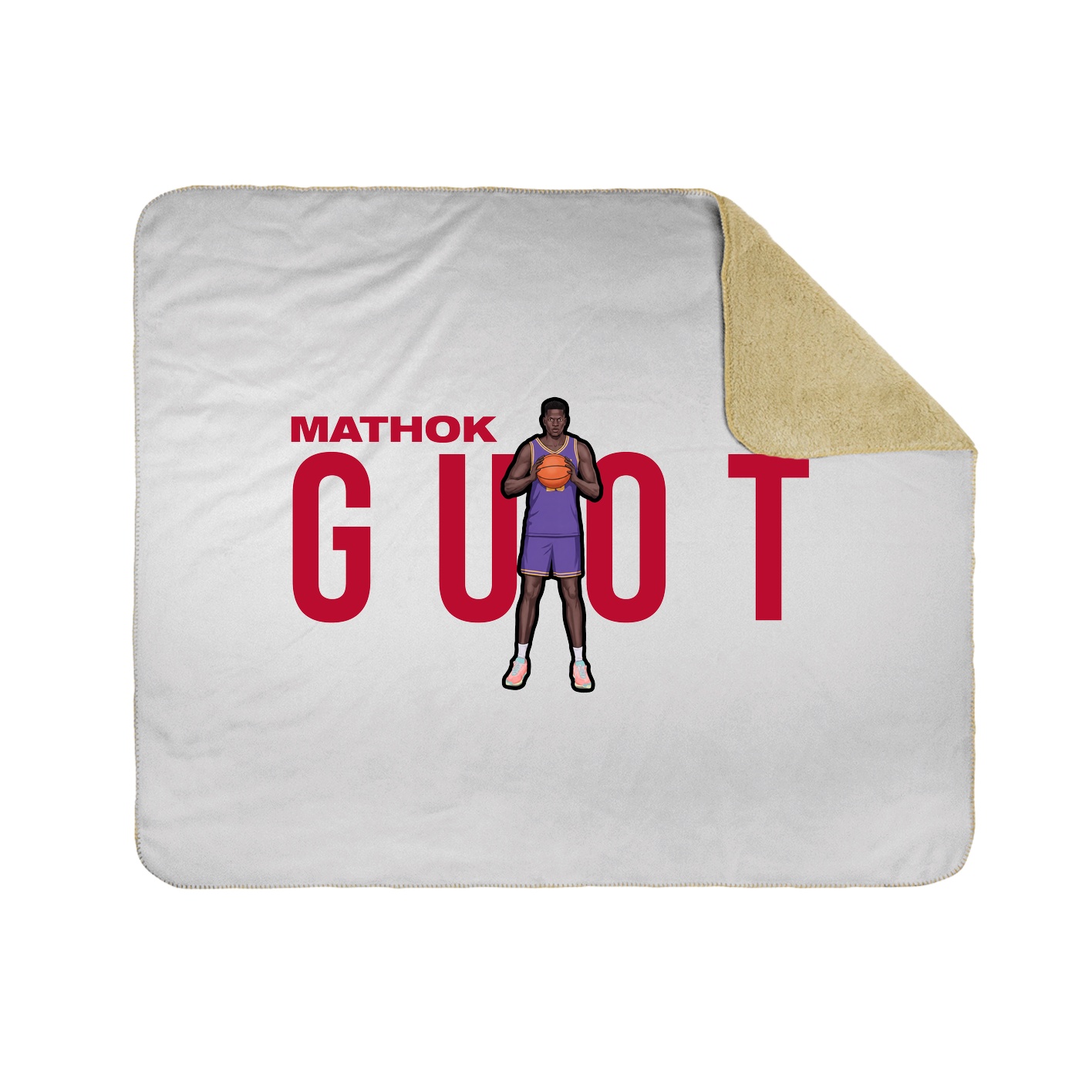 Throw Blanket — Player Name in White