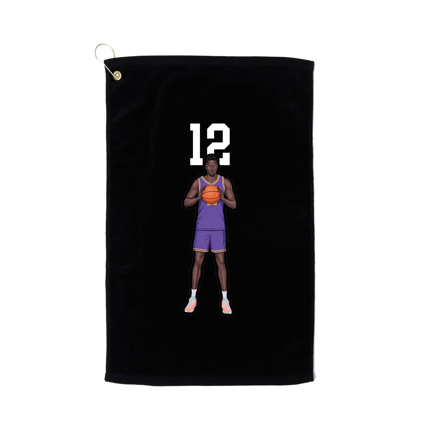 Golf Towel — Number Top in Black