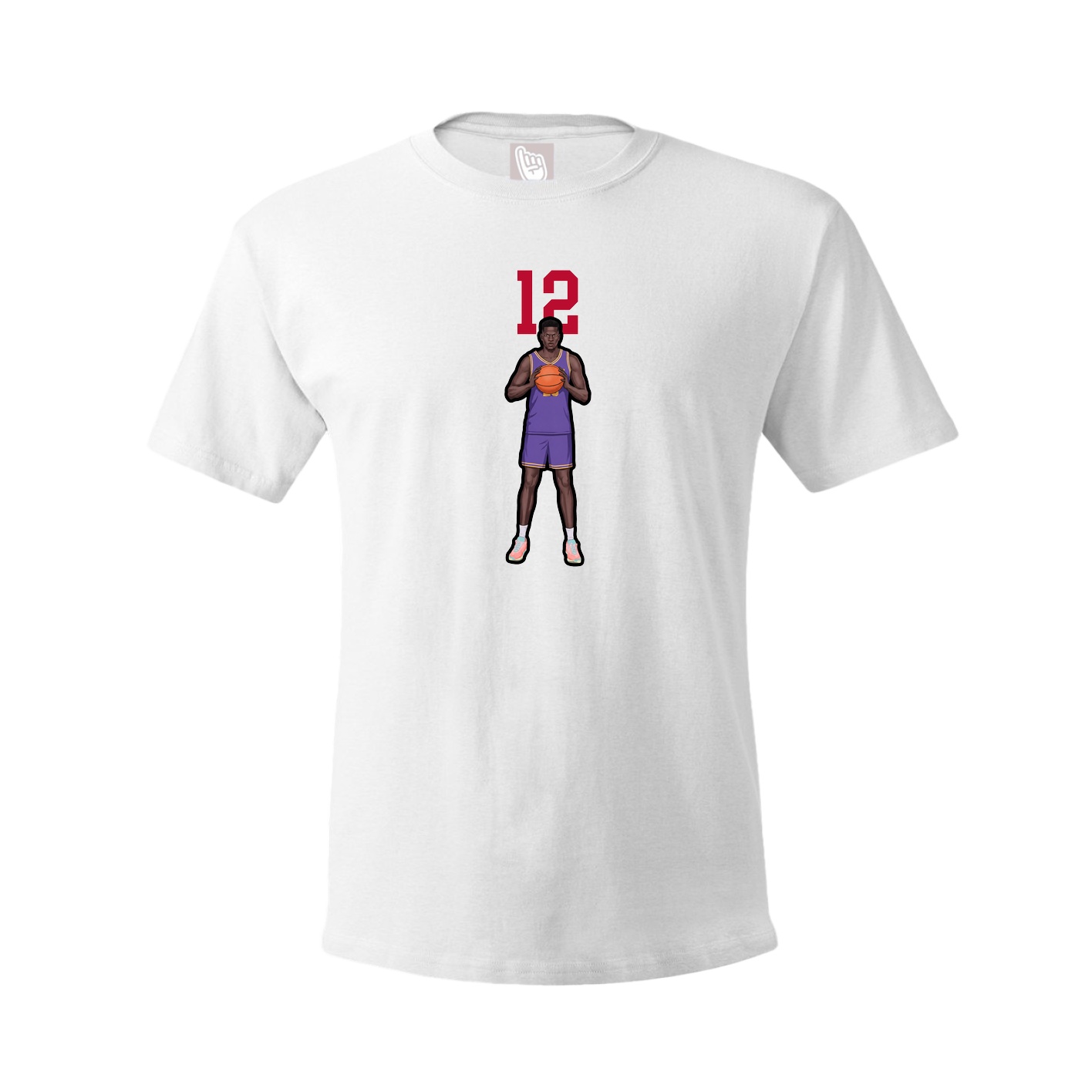 Youth Tee — Number Top in White