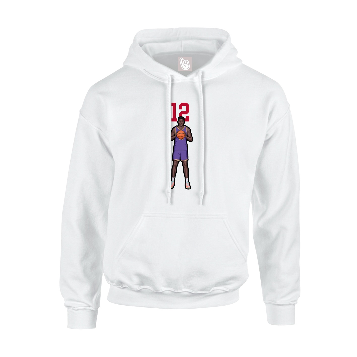 Hoodie — Number Top in White