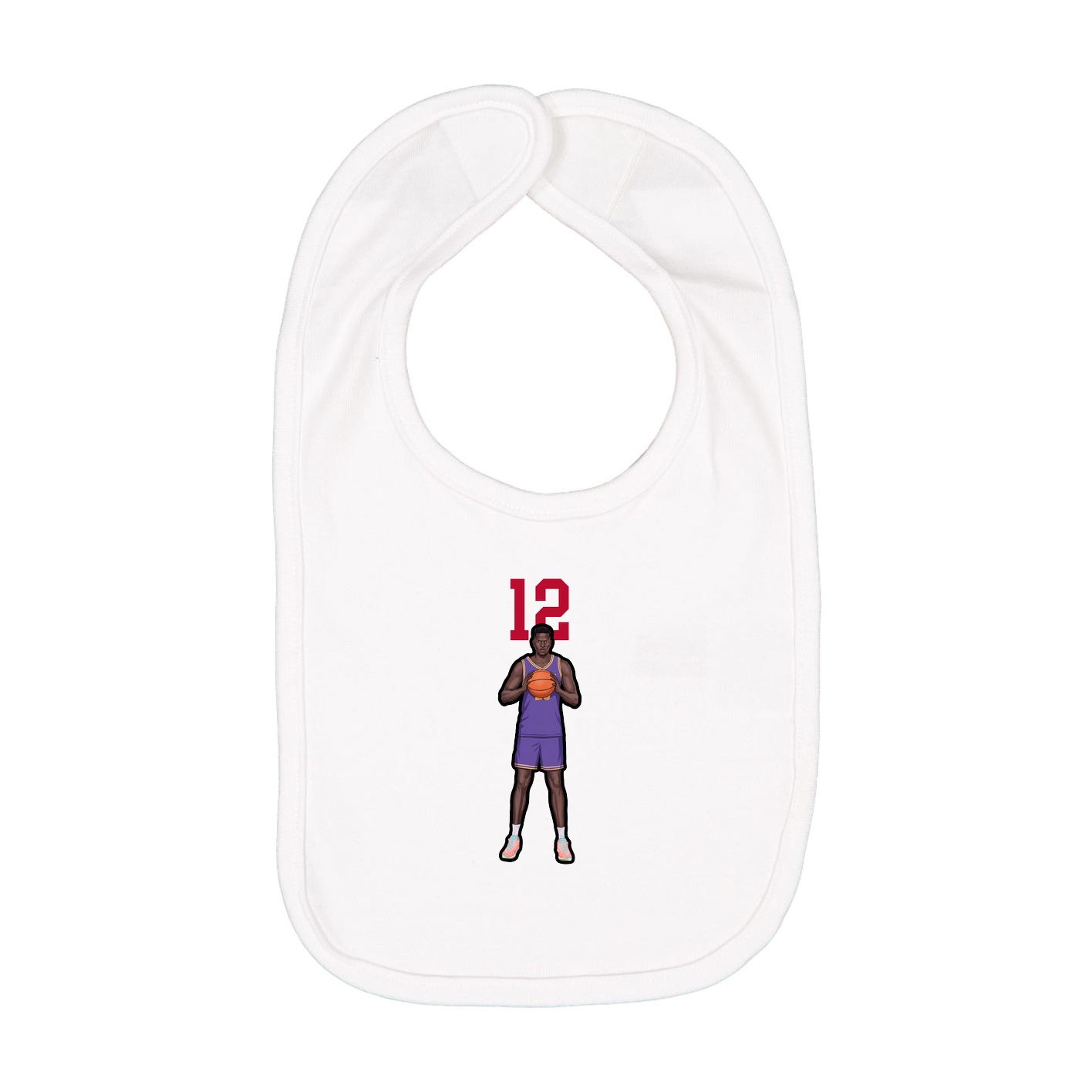 Infant Bib — Number Top in White
