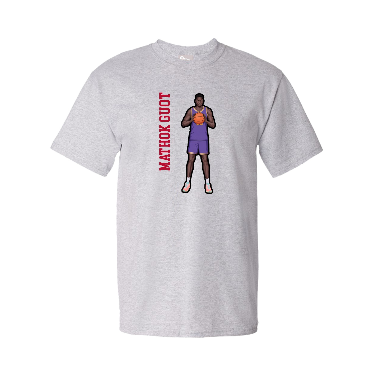 Tee — Name Vertical in Grey