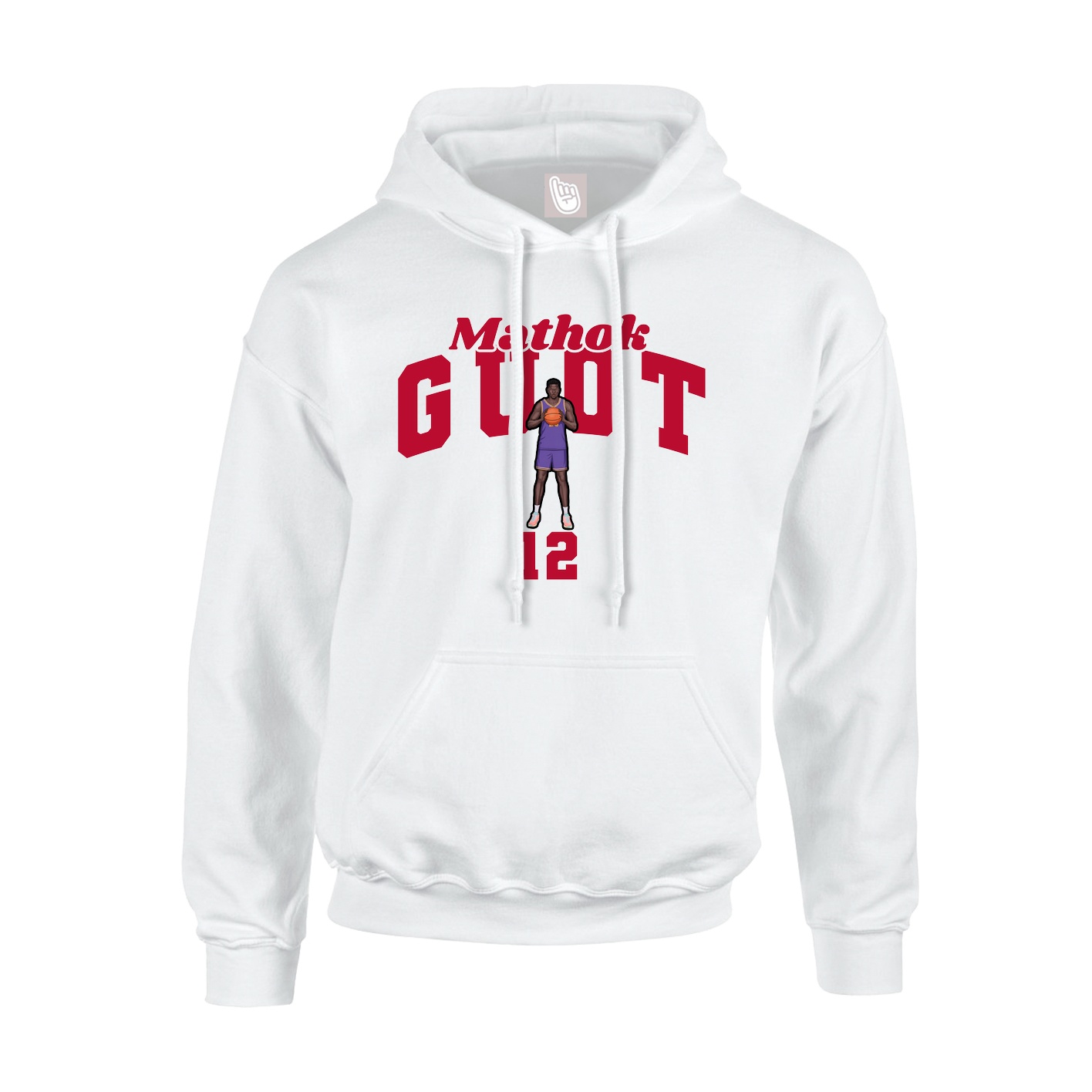 Hoodie — Signature Arch in White
