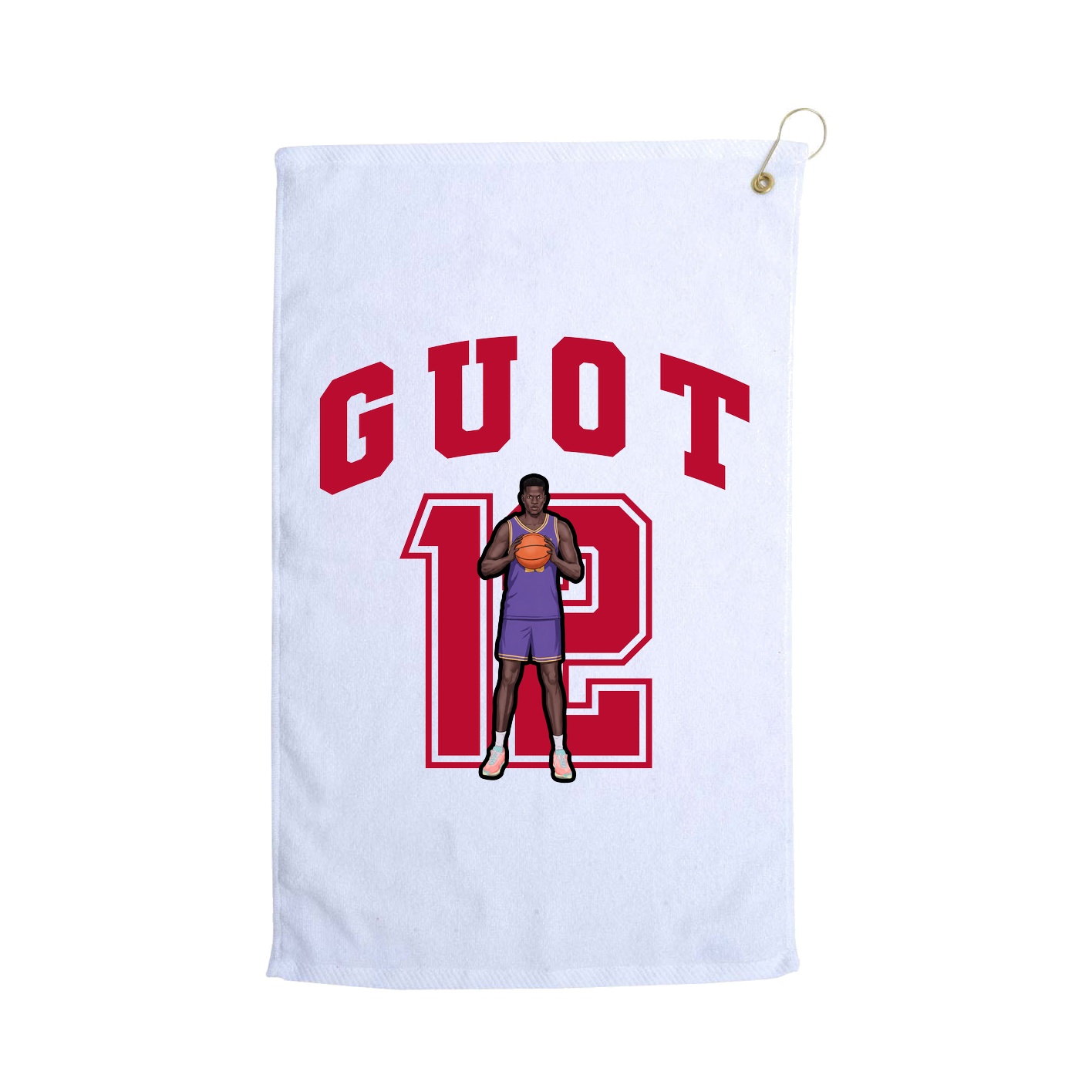 Golf Towel — Number in White