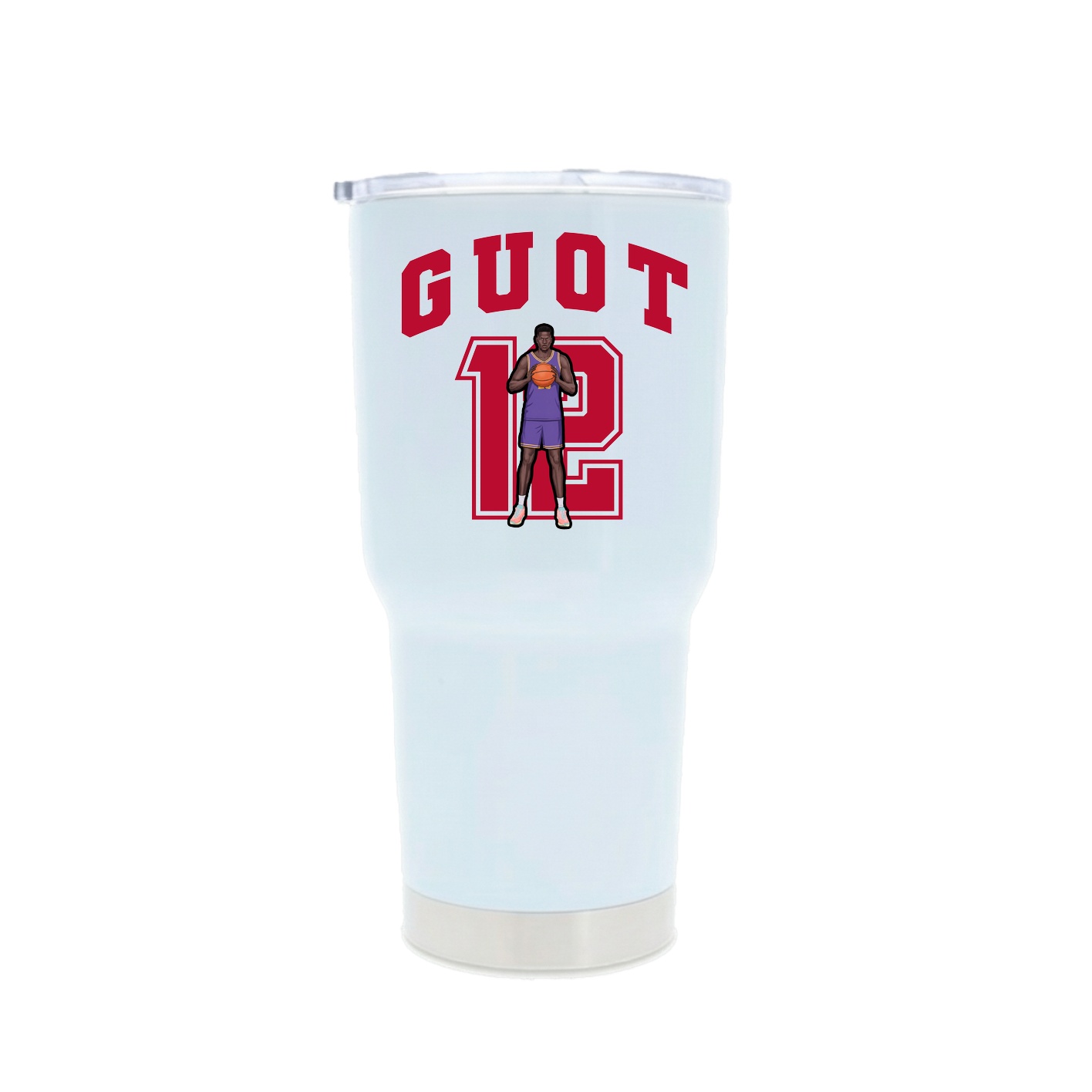 30oz Stainless Steel Tumbler — Number in White