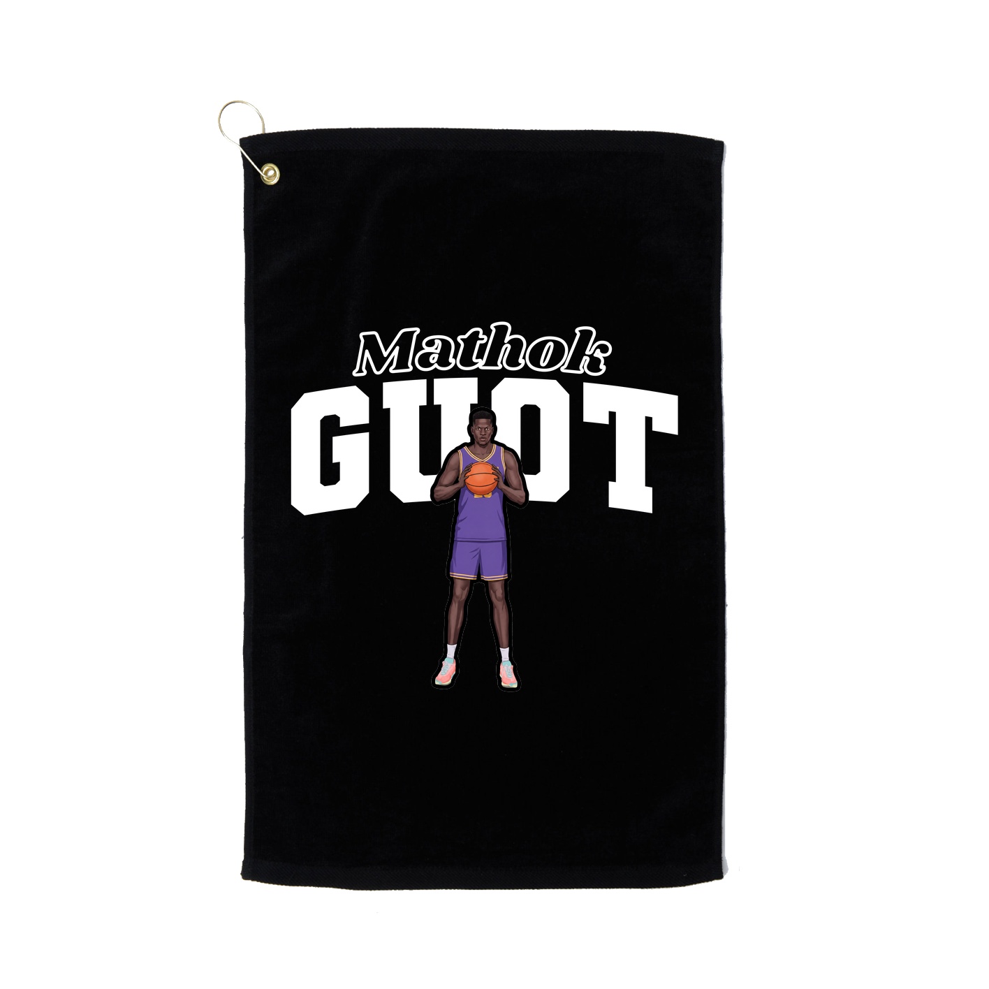 Golf Towel — Name Arch in Black