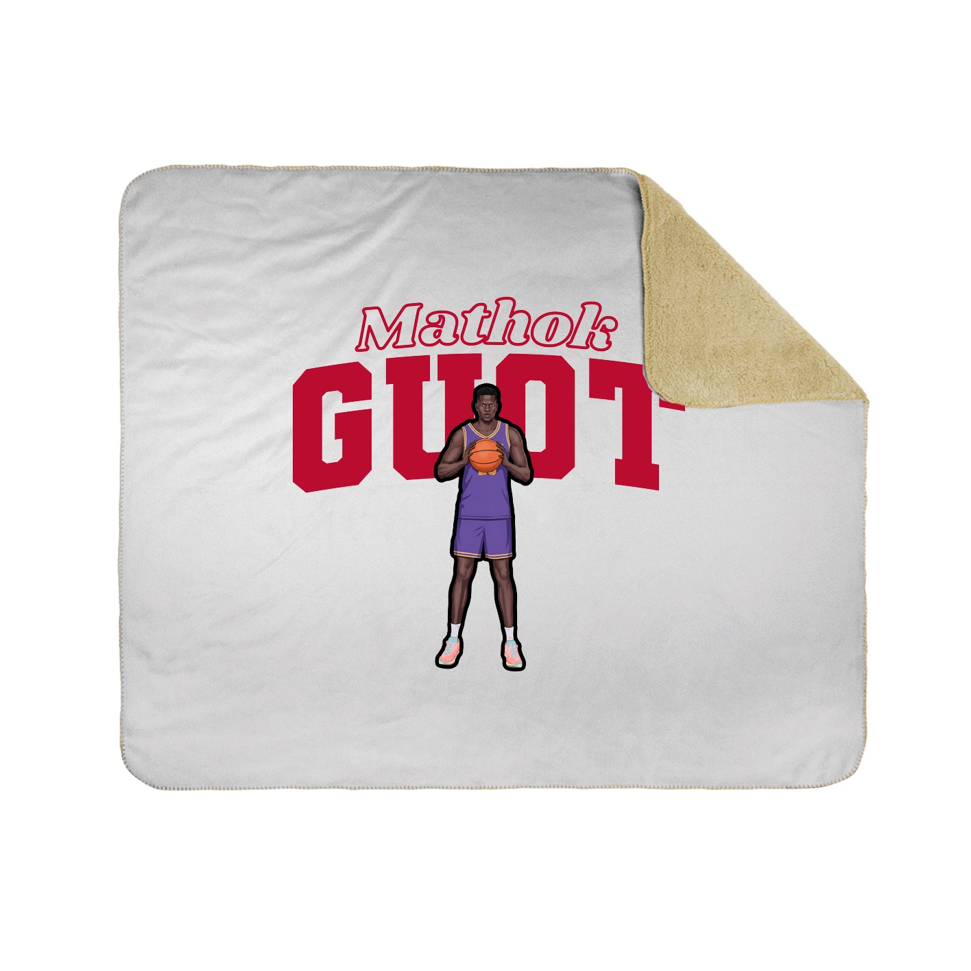Throw Blanket — Name Arch in White