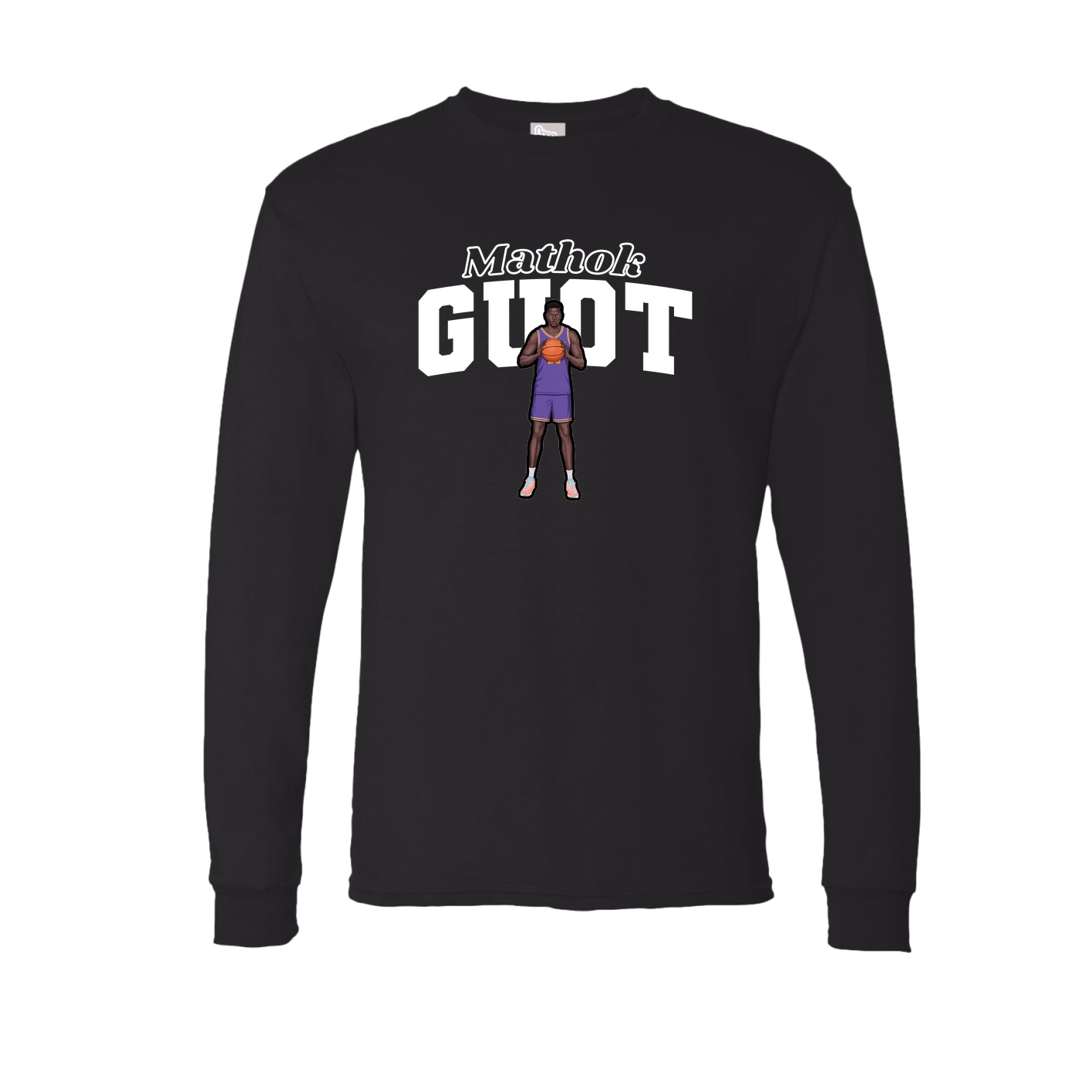 Long Sleeve Tee — Name Arch in Black