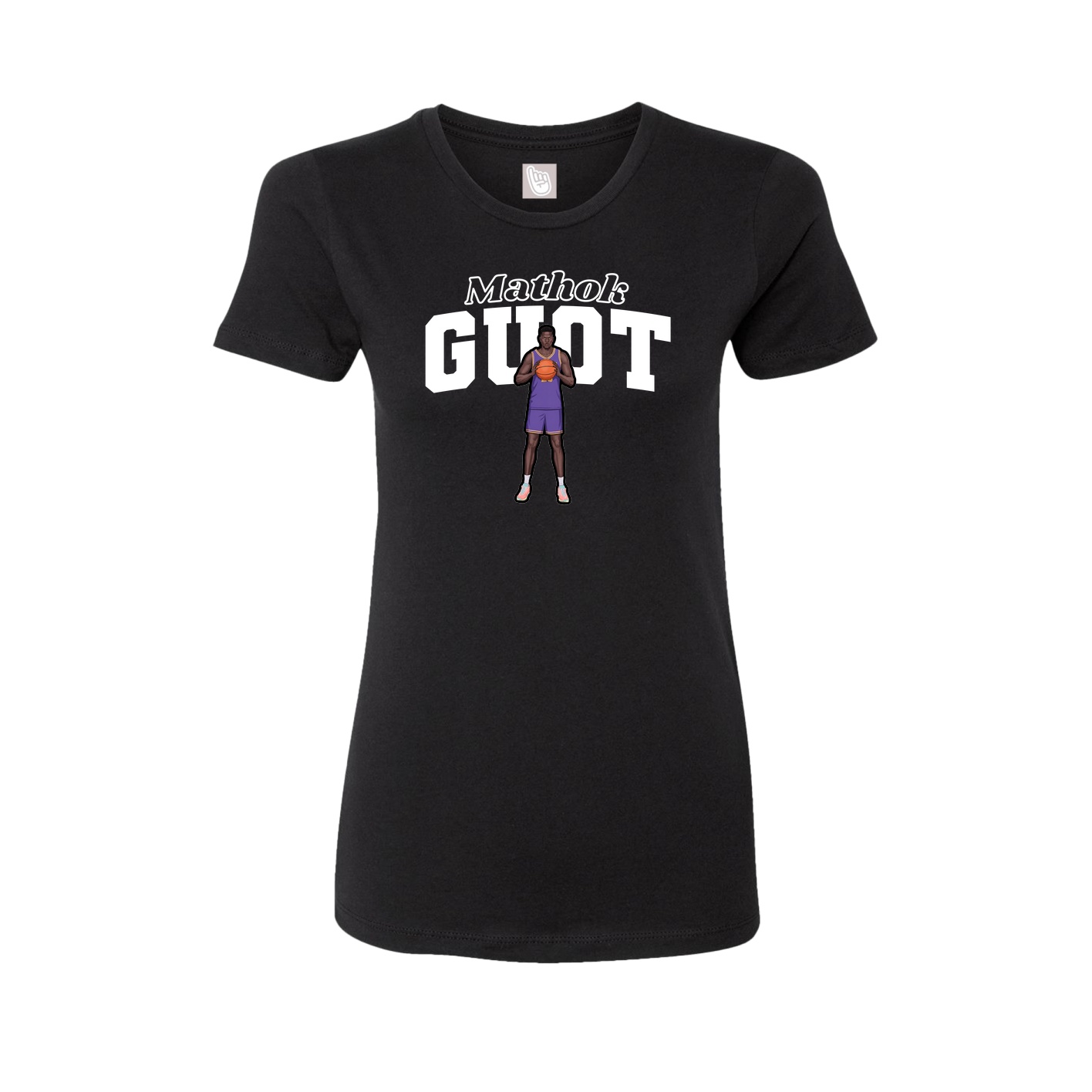 Fitted Women's Tee — Name Arch in Black
