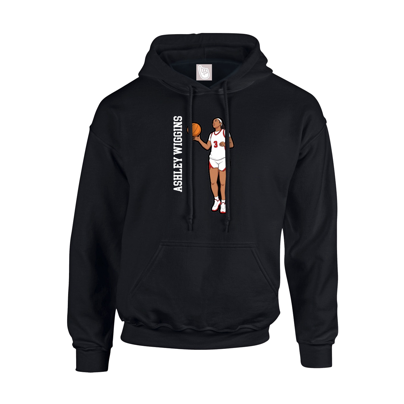 Hoodie — Name Vertical in Black