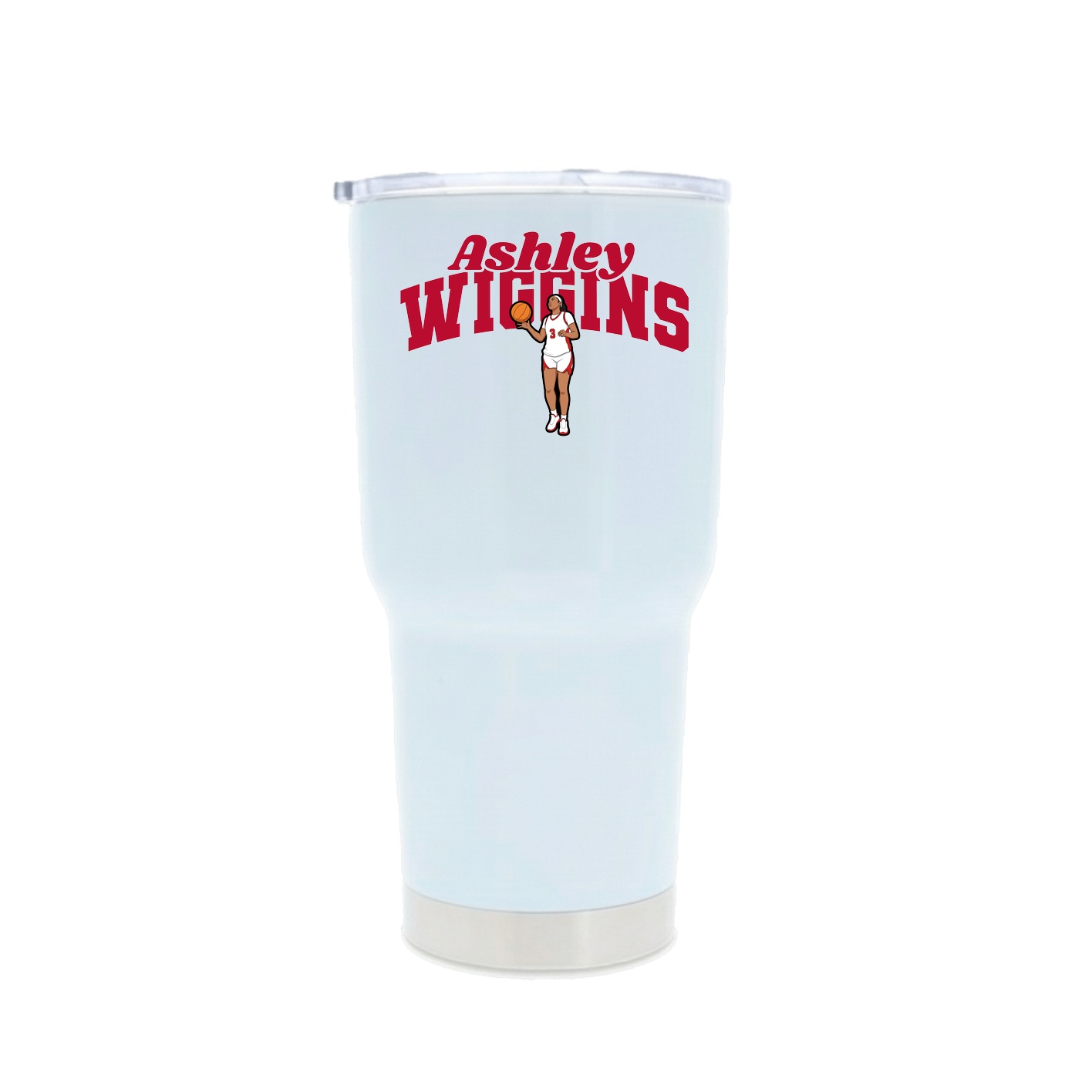 30oz Stainless Steel Tumbler — Signature Arch in White