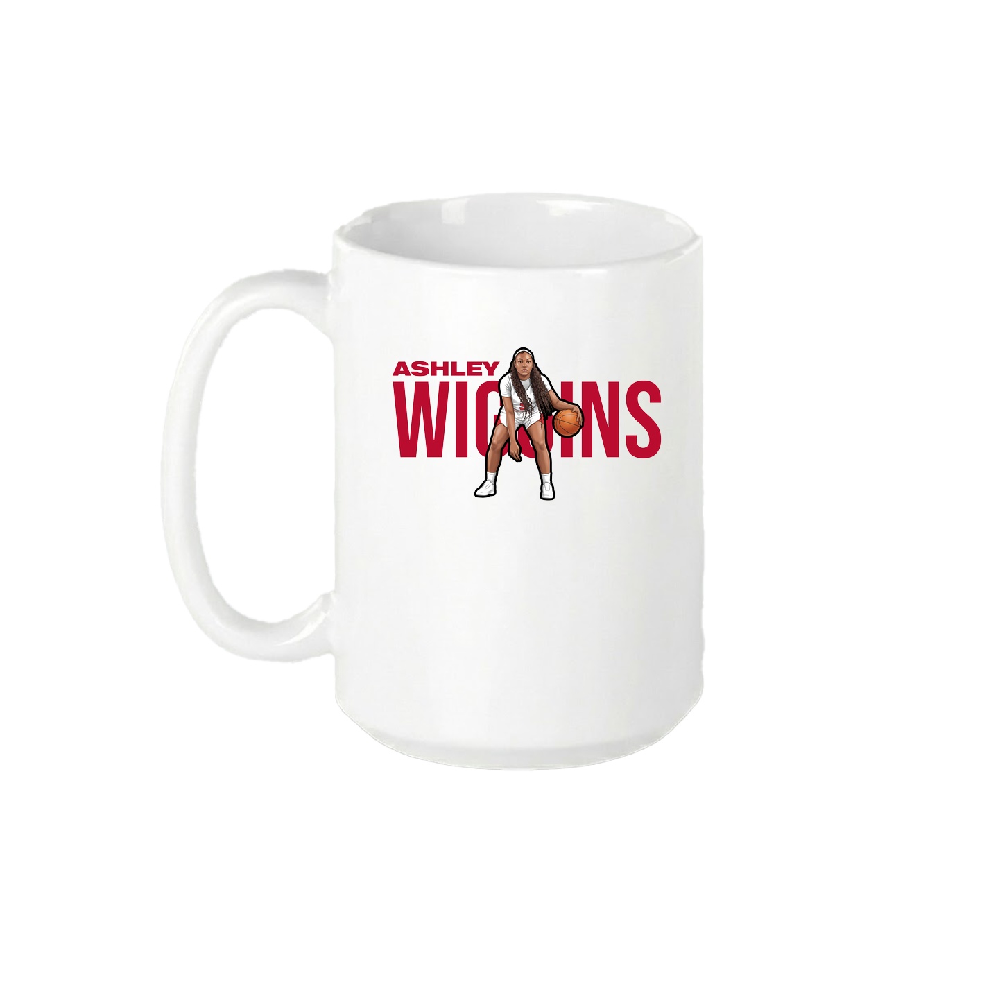15oz Coffee Mug — Player Name in White