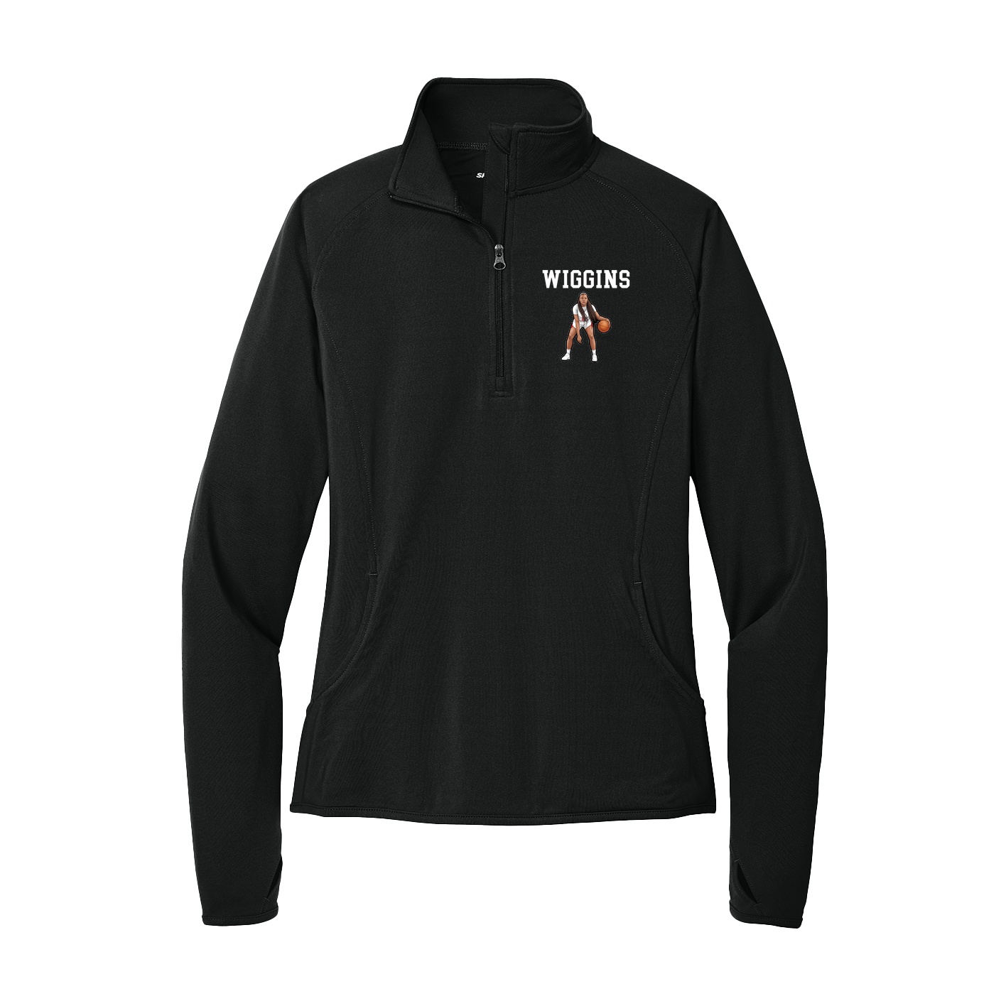 Women's Q-Zip Pullover — Shirsey in Black