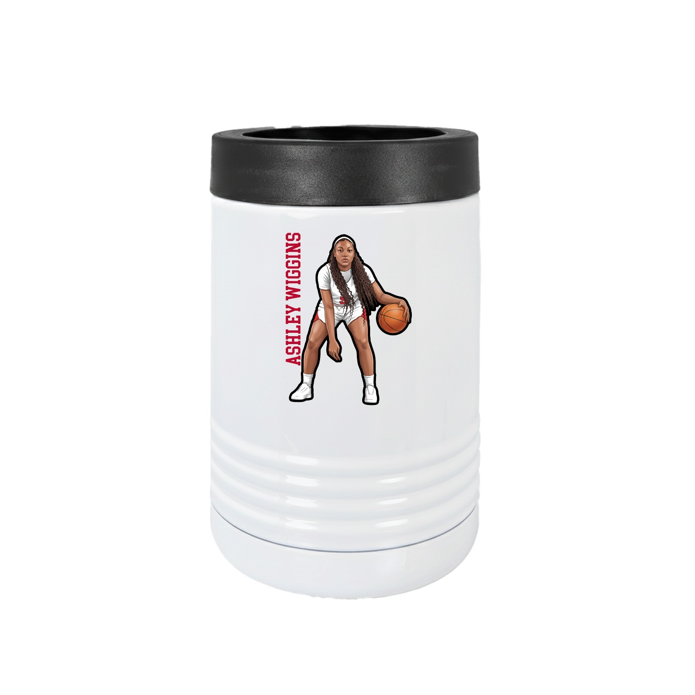 Beverage Holder — Name Vertical in White