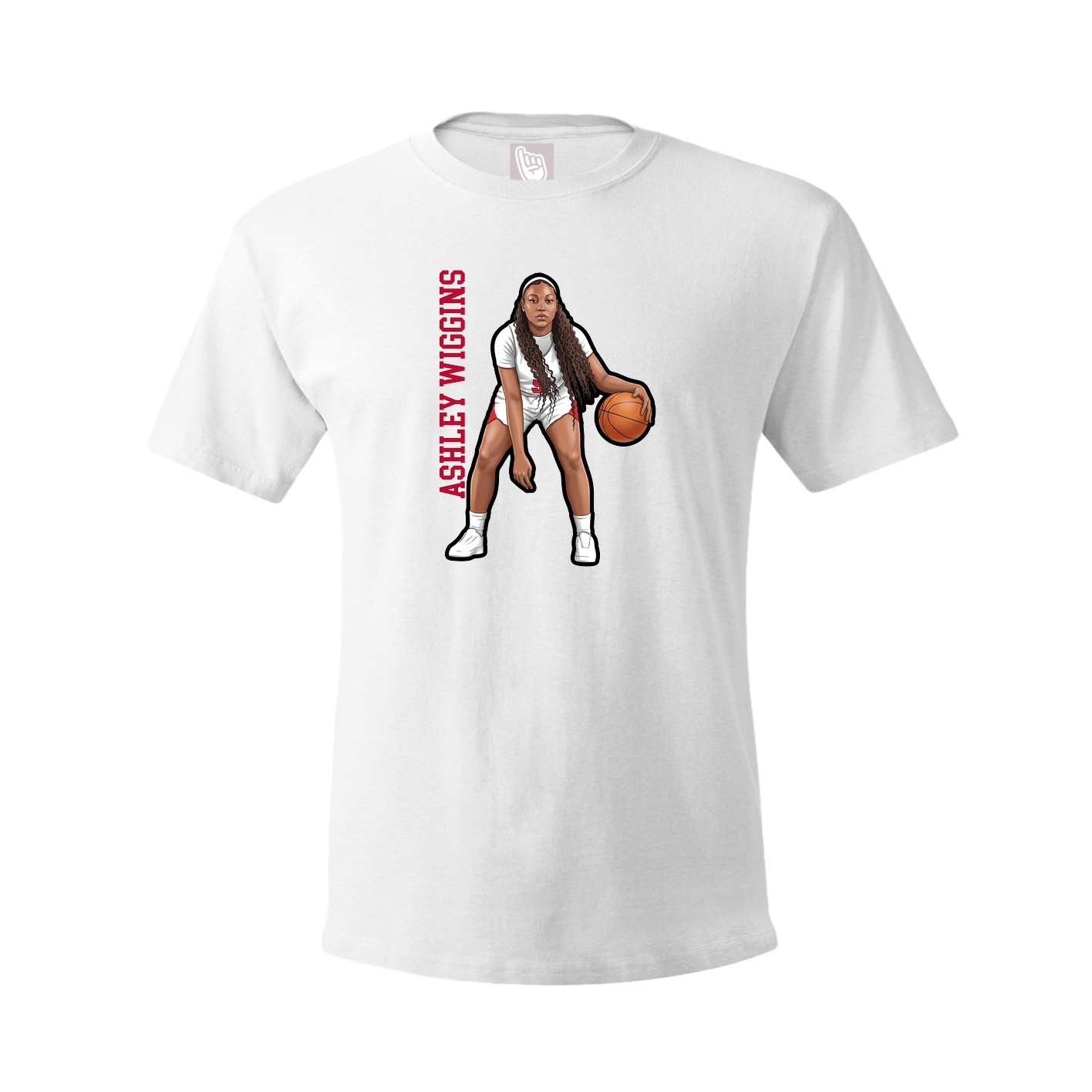 Youth Tee — Name Vertical in White