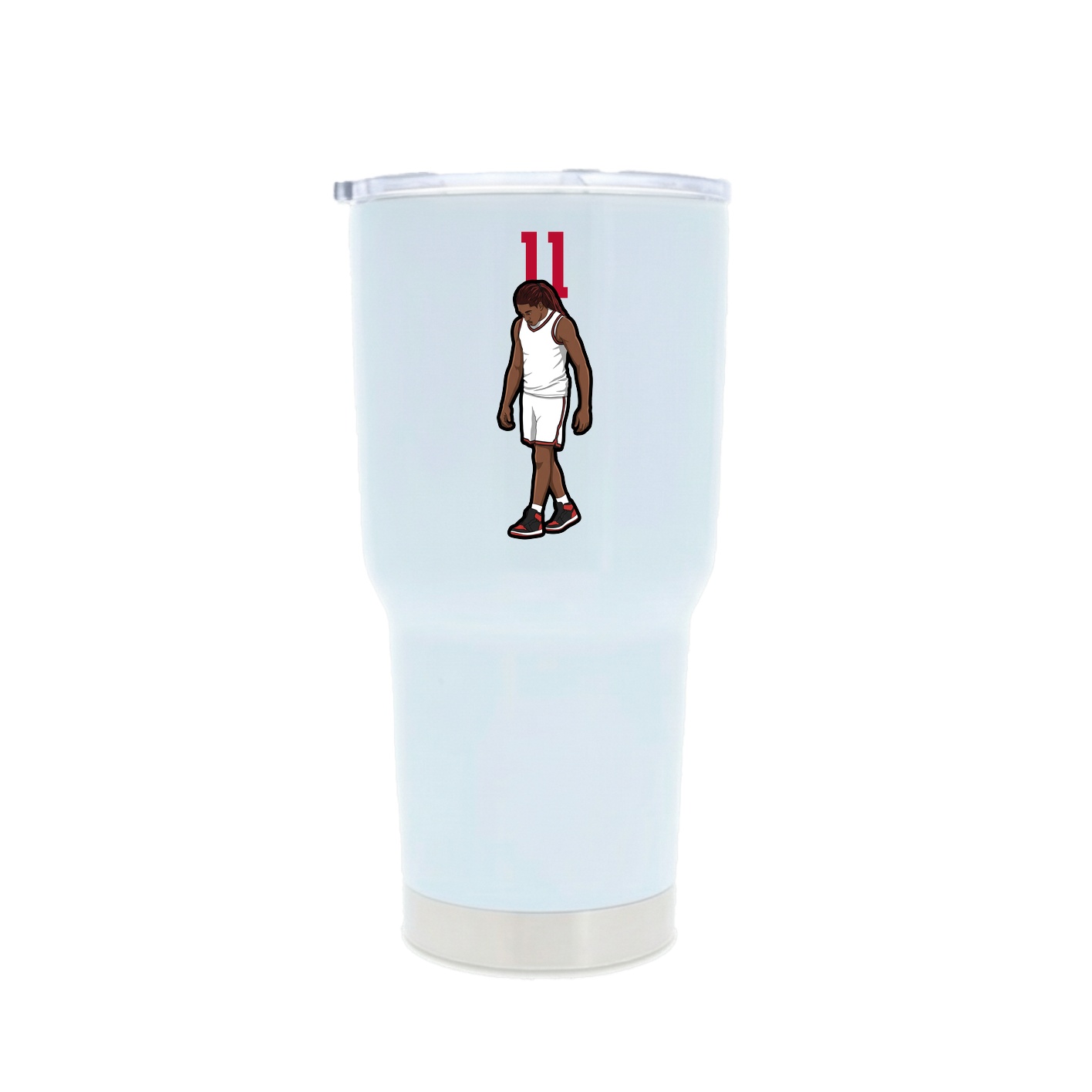 30oz Stainless Steel Tumbler — Number Top in White