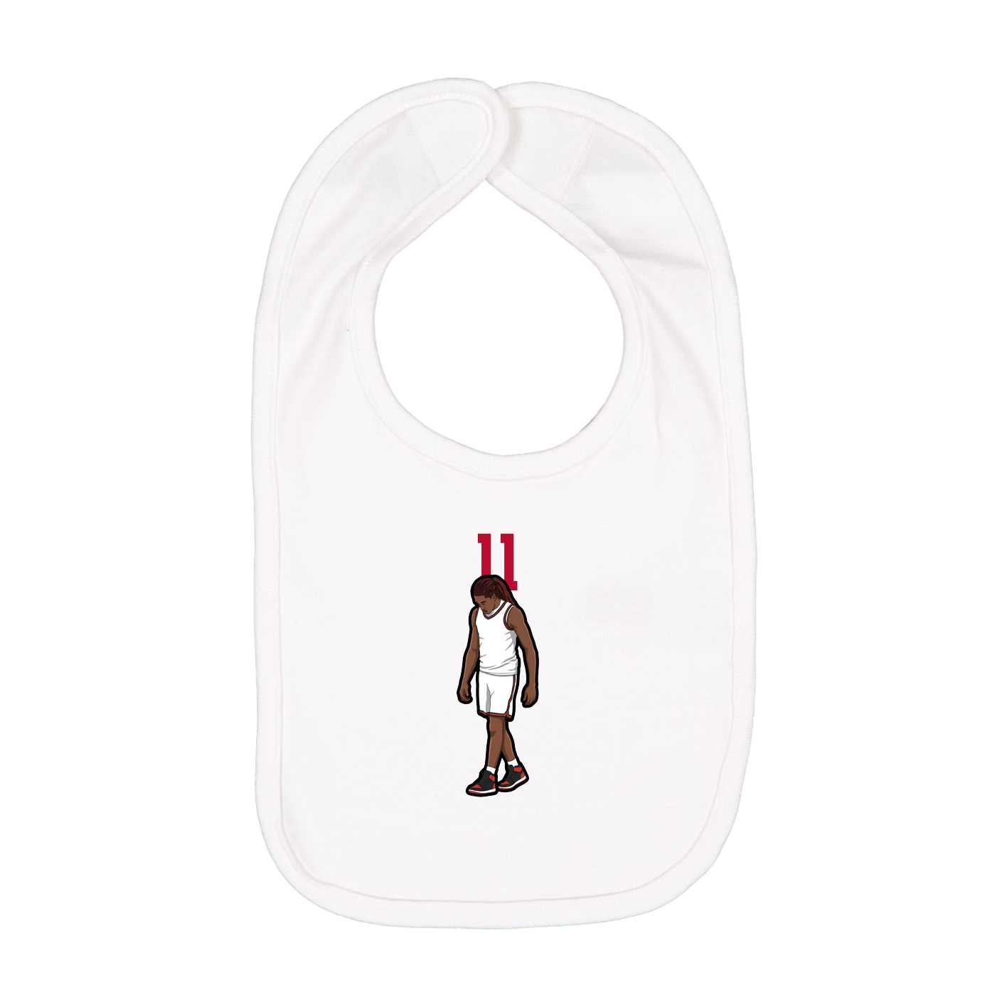 Infant Bib — Number Top in White