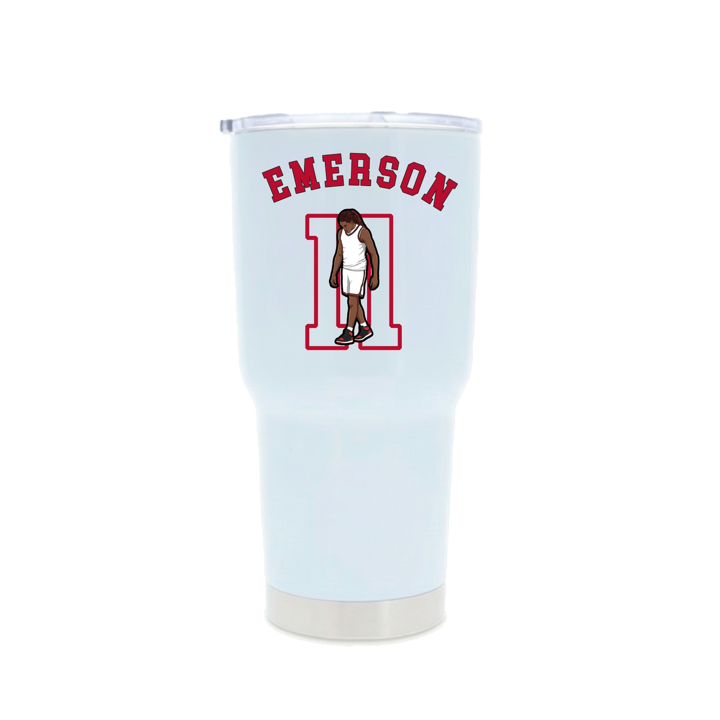 30oz Stainless Steel Tumbler — Shirsey Arch in White