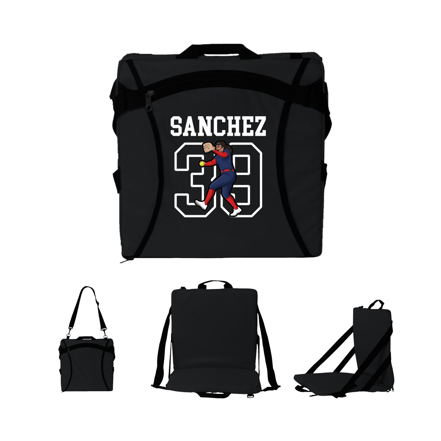 Folding Stadium Seat — Shirsey in Black