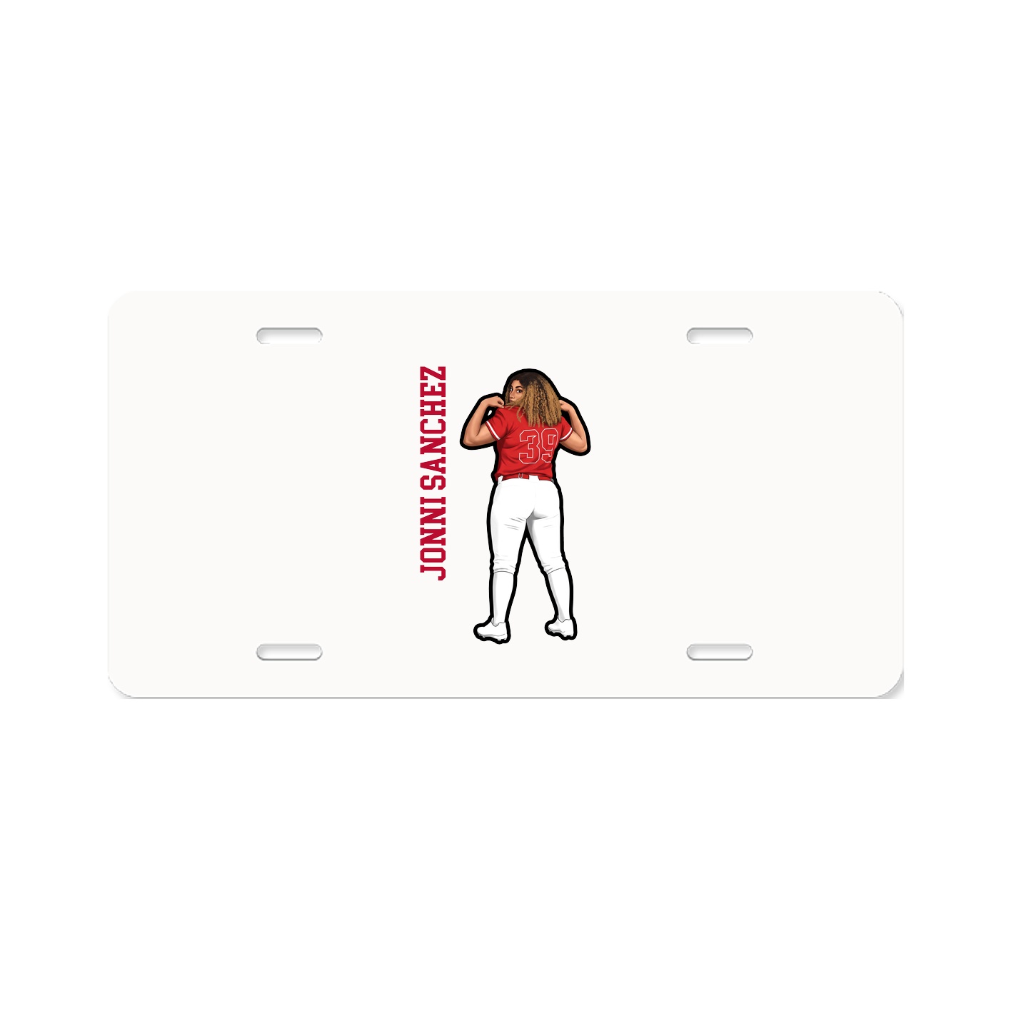 License Plate — Name Vertical in Classic