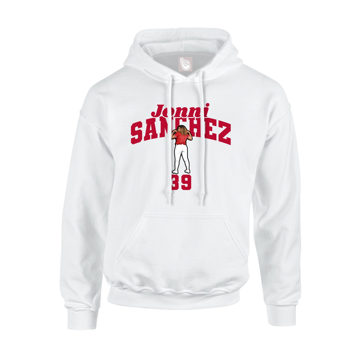 Hoodie — Signature Arch in White