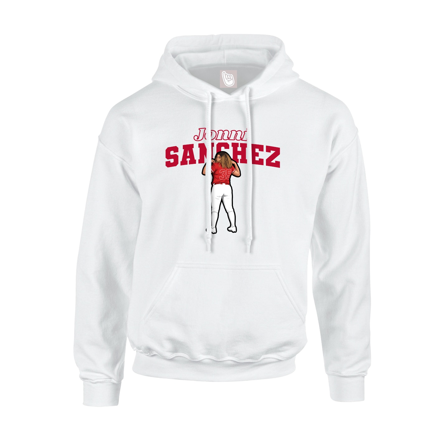 Hoodie — Name Arch in White