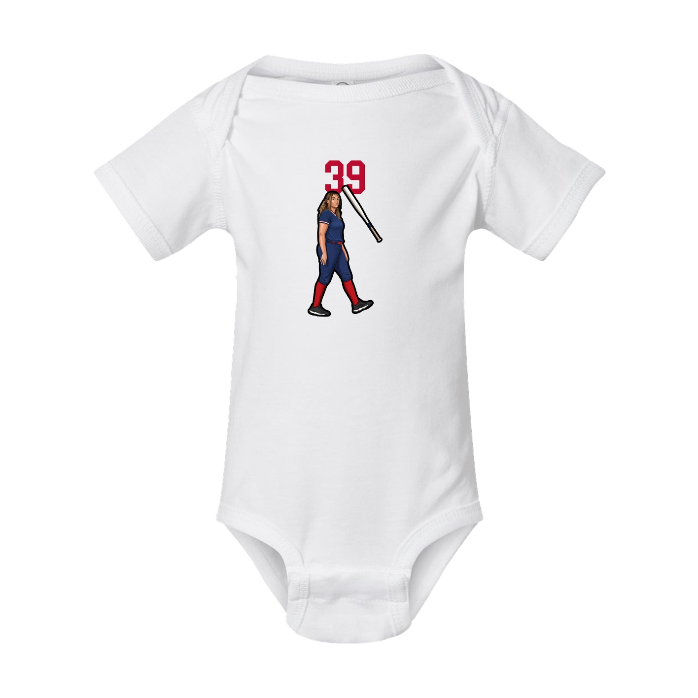 Baby Onesie — Number Top in White