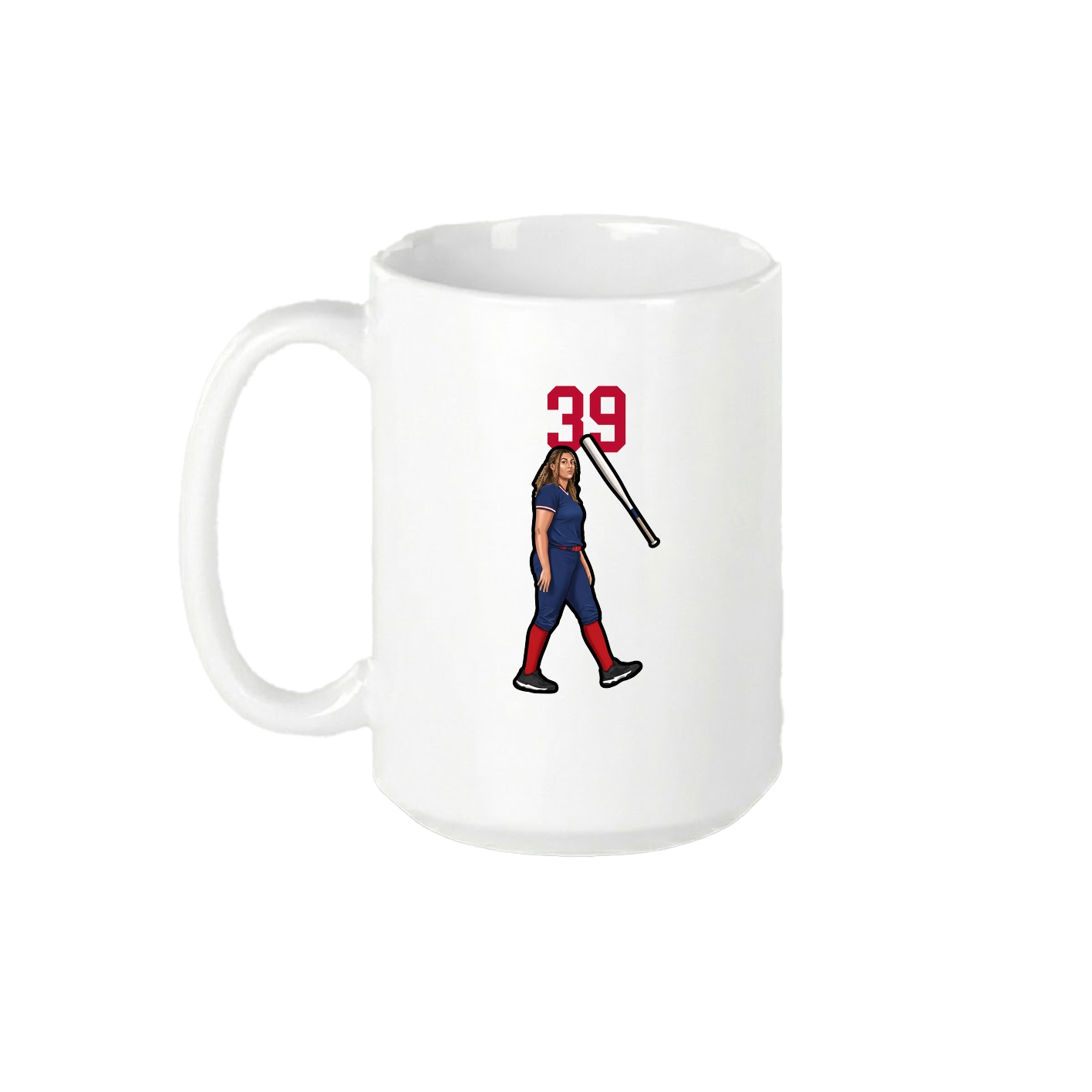 15oz Coffee Mug — Number Top in White