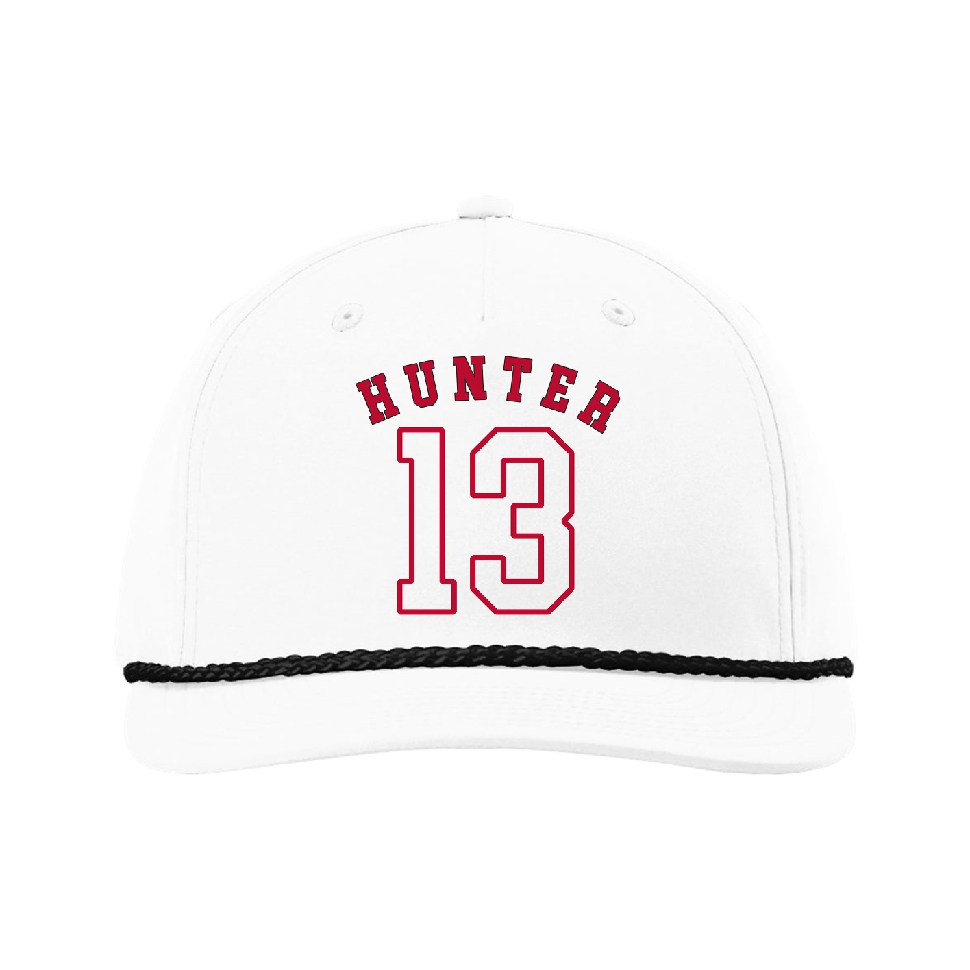 Five-Panel Classic Rope Cap — Shirsey Arch in White