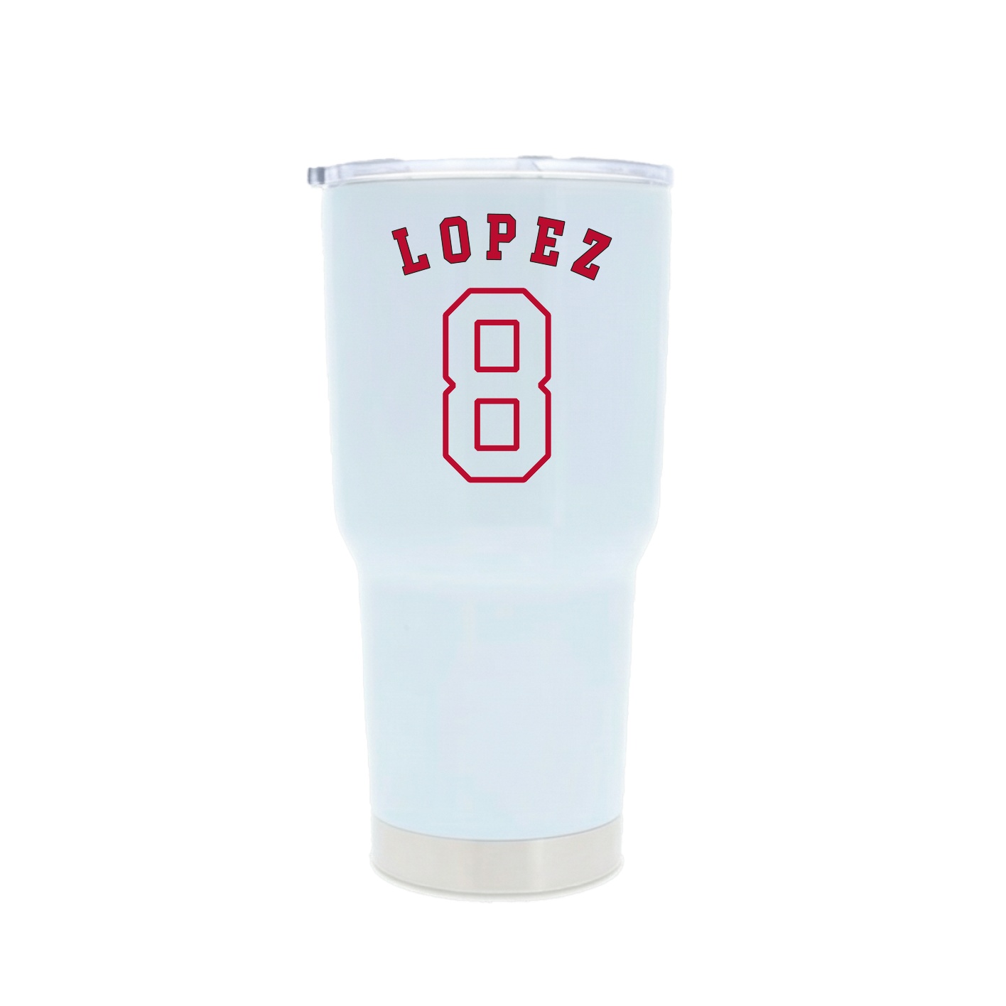 30oz Stainless Steel Tumbler — Shirsey Arch in White
