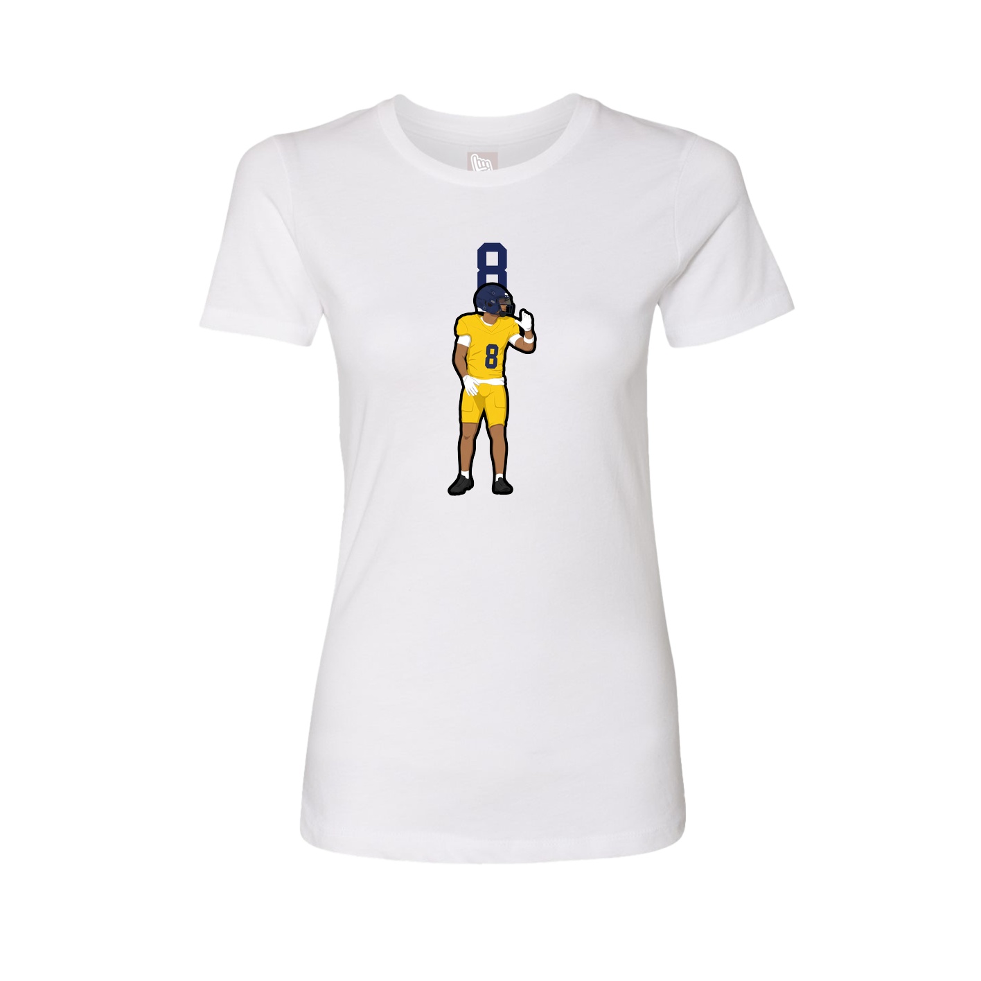 Fitted Women's Tee — Number Top in White