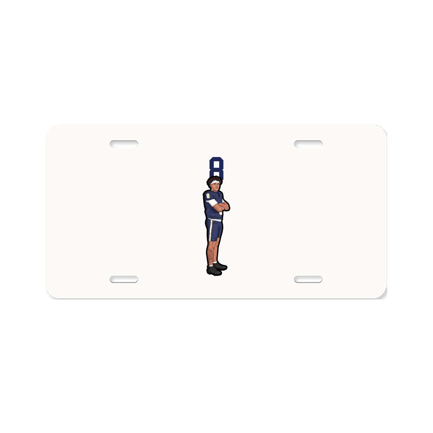 License Plate — Number Top in Classic