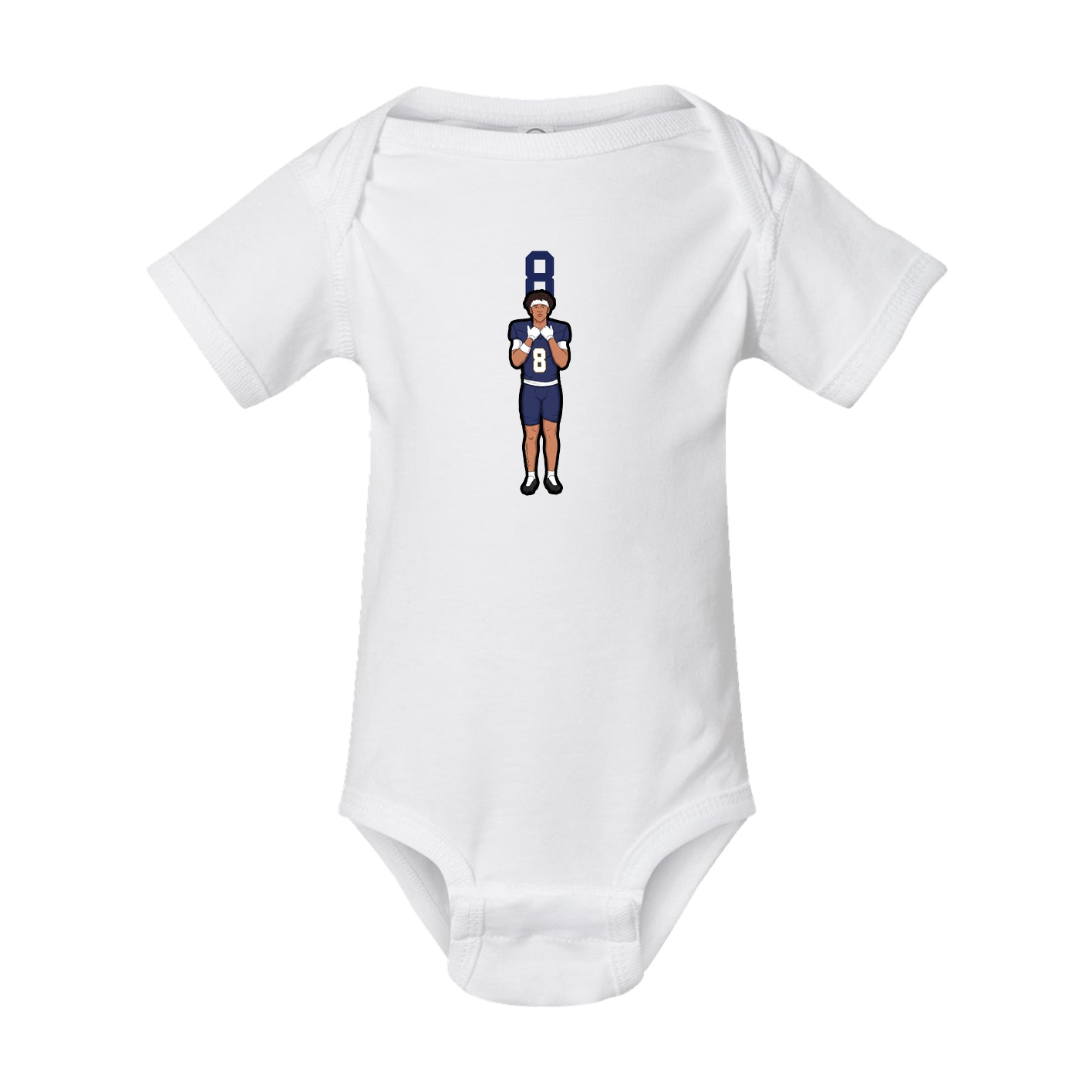Baby Onesie — Number Top in White