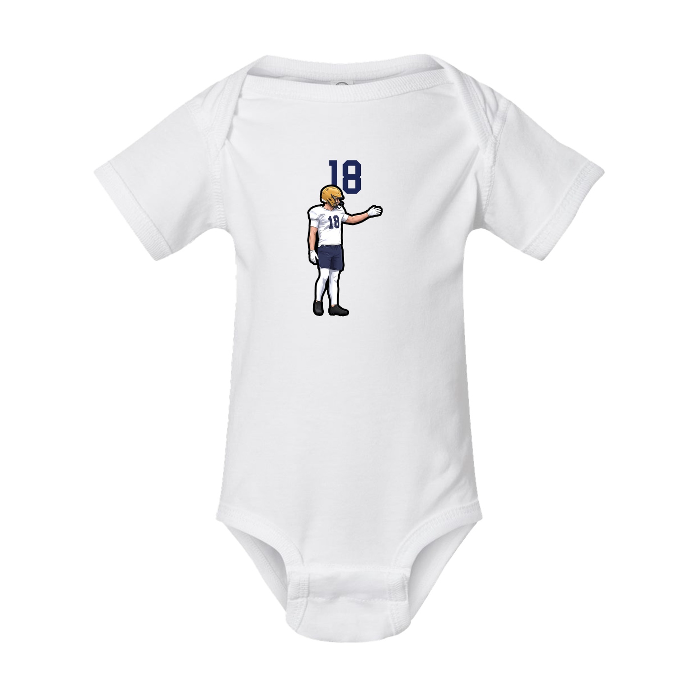 Baby Onesie — Number Top in White