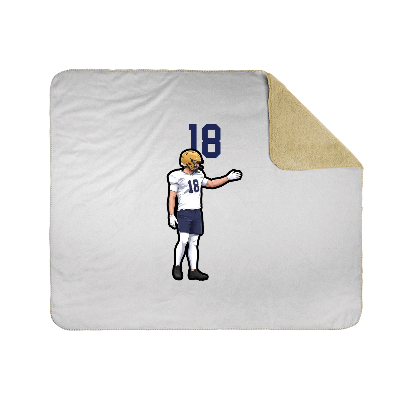 Throw Blanket — Number Top in White