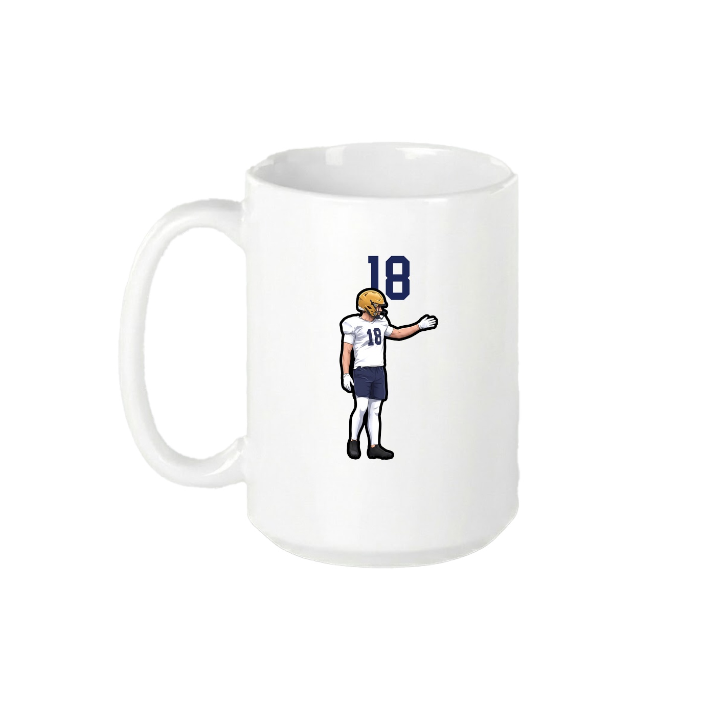 15oz Coffee Mug — Number Top in White