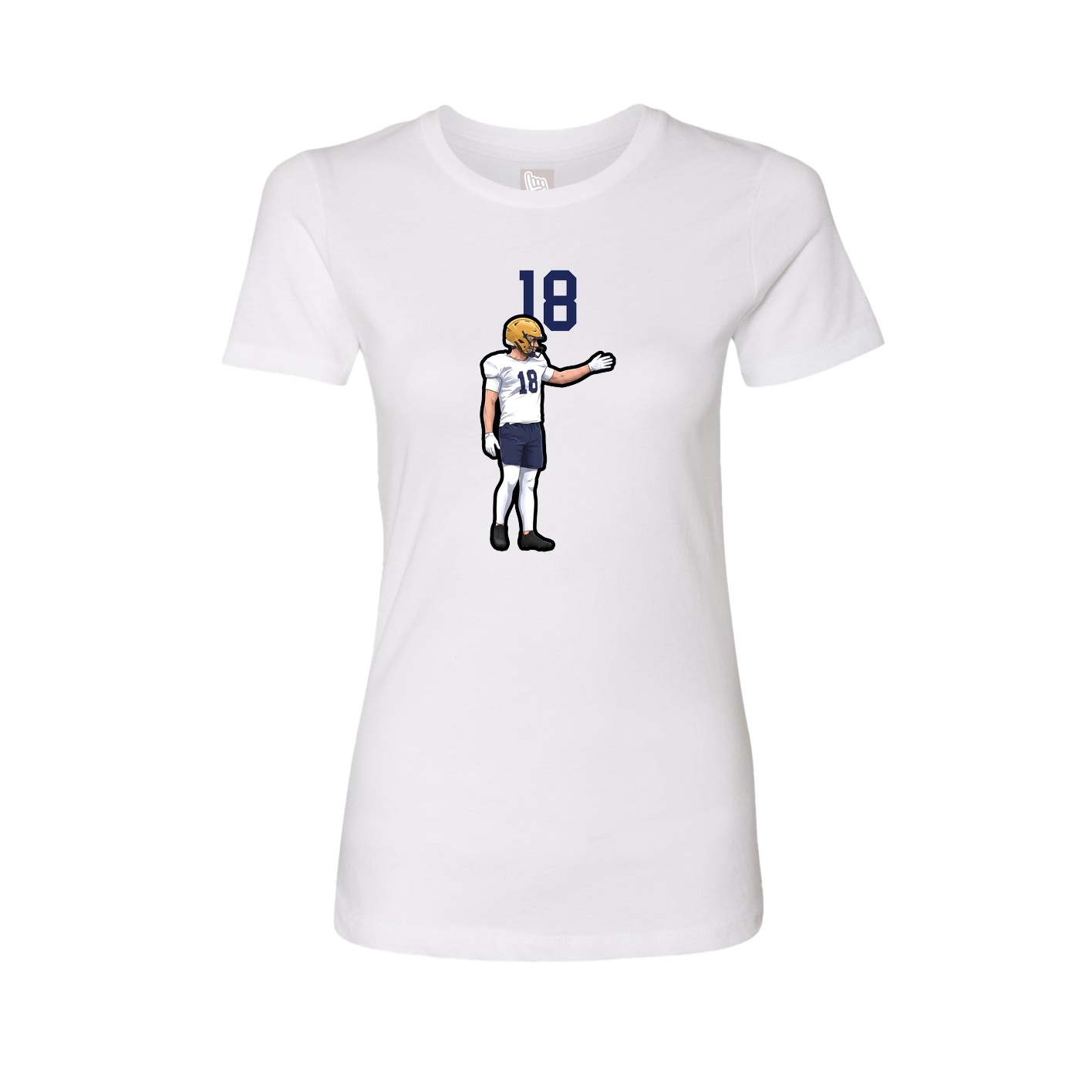 Fitted Women's Tee — Number Top in White