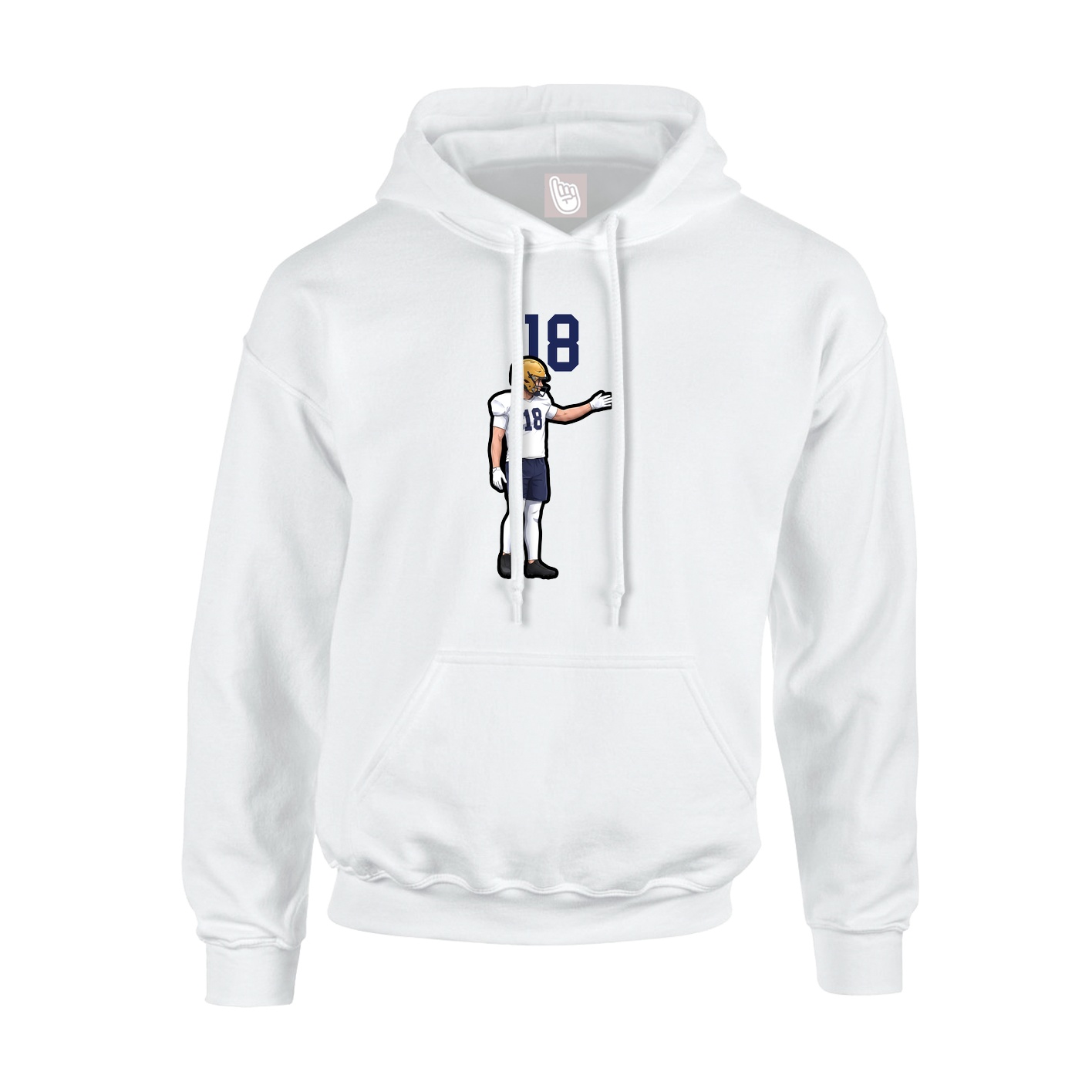 Hoodie — Number Top in White