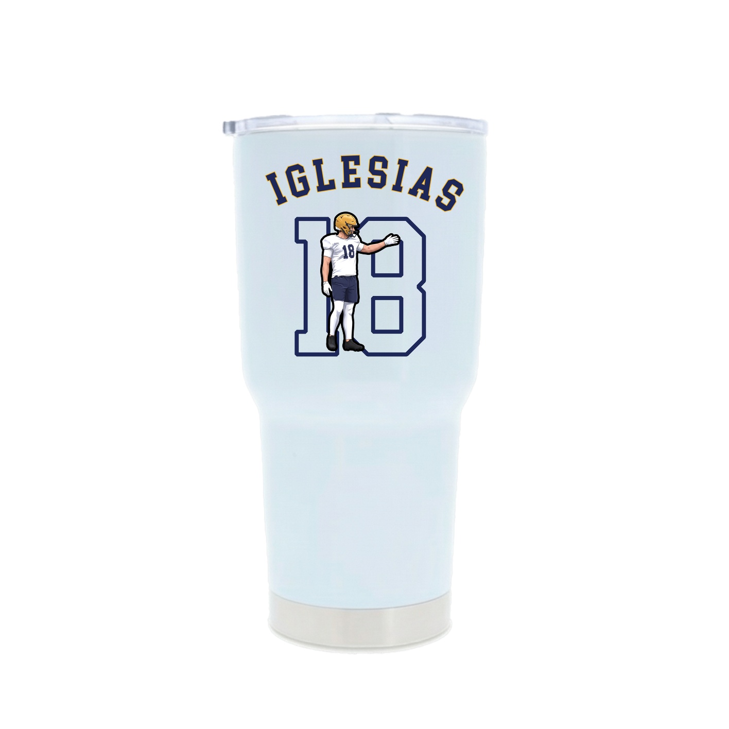 30oz Stainless Steel Tumbler — Shirsey Arch in White