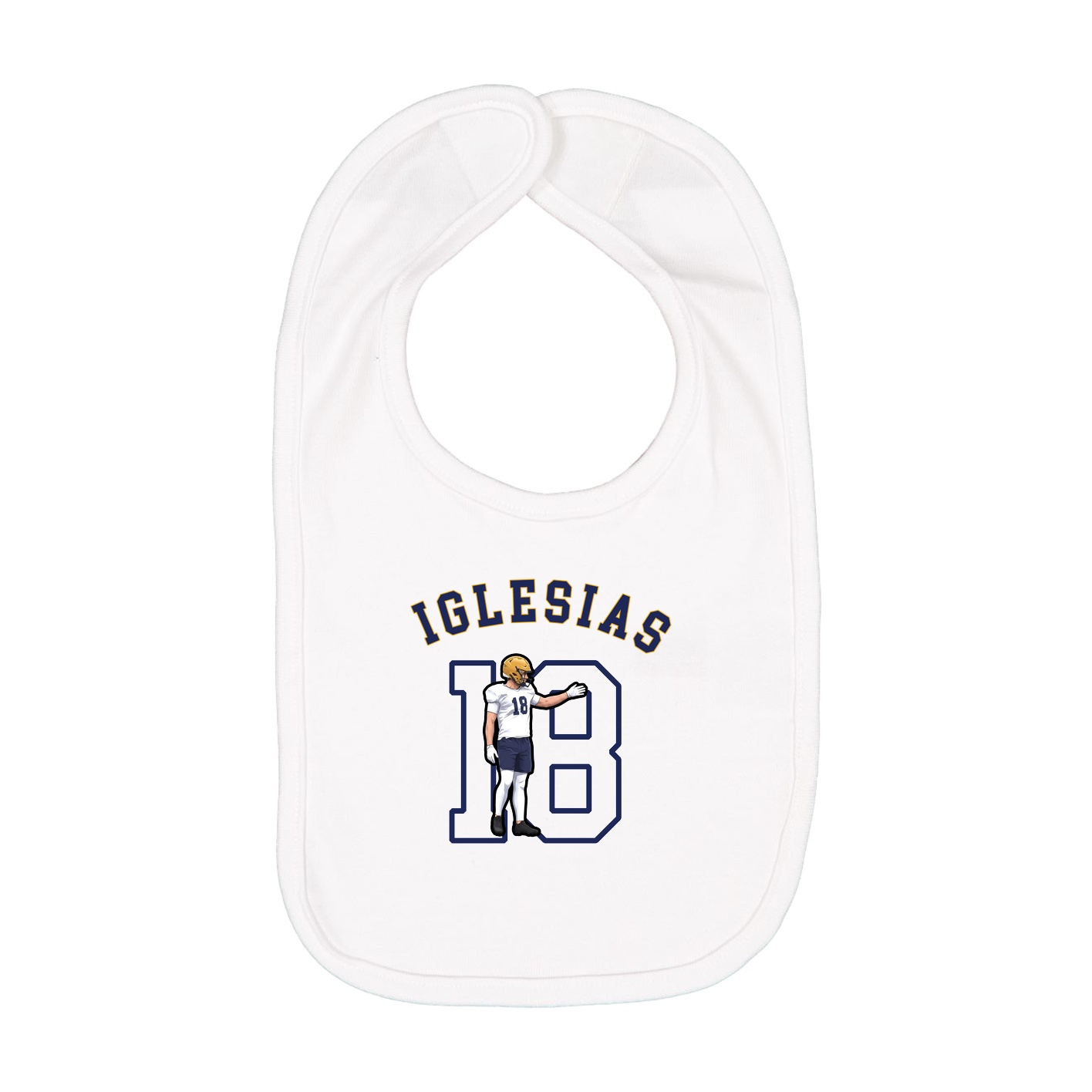Infant Bib — Shirsey Arch in White