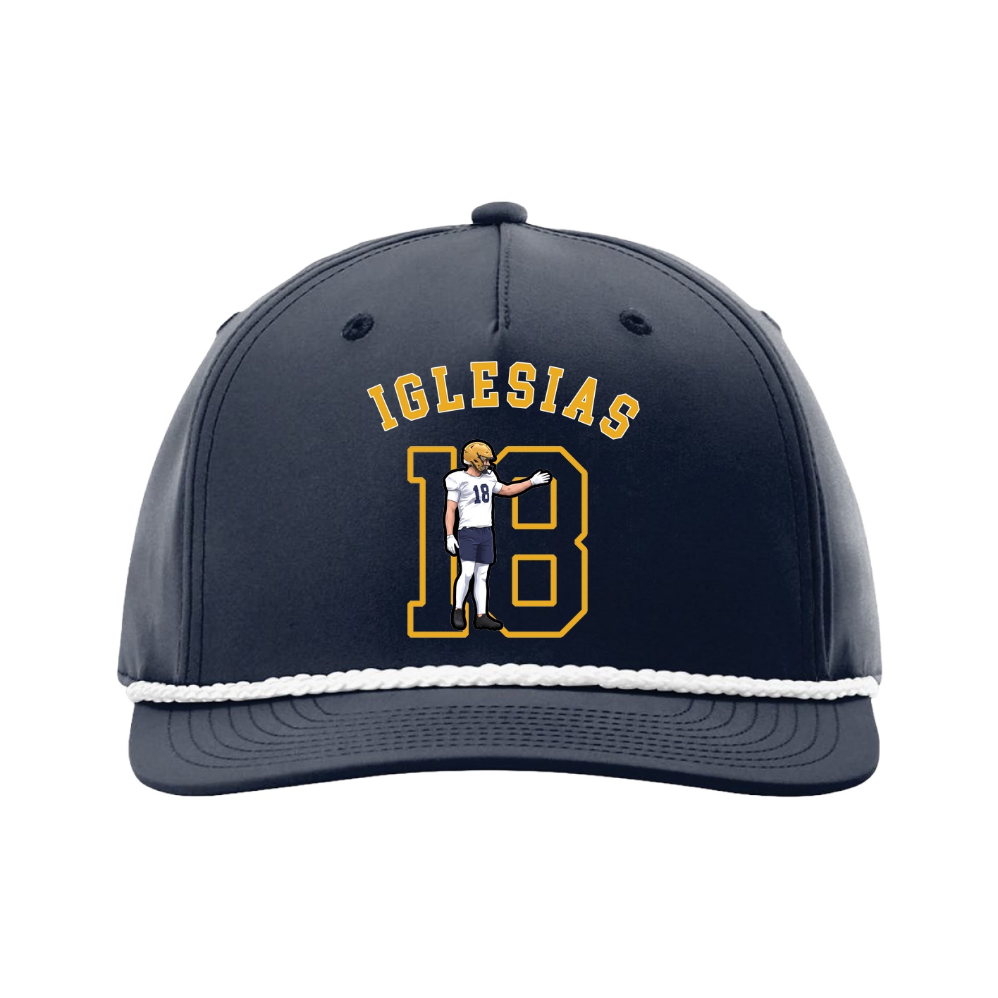 Five-Panel Classic Rope Cap — Shirsey Arch in Navy
