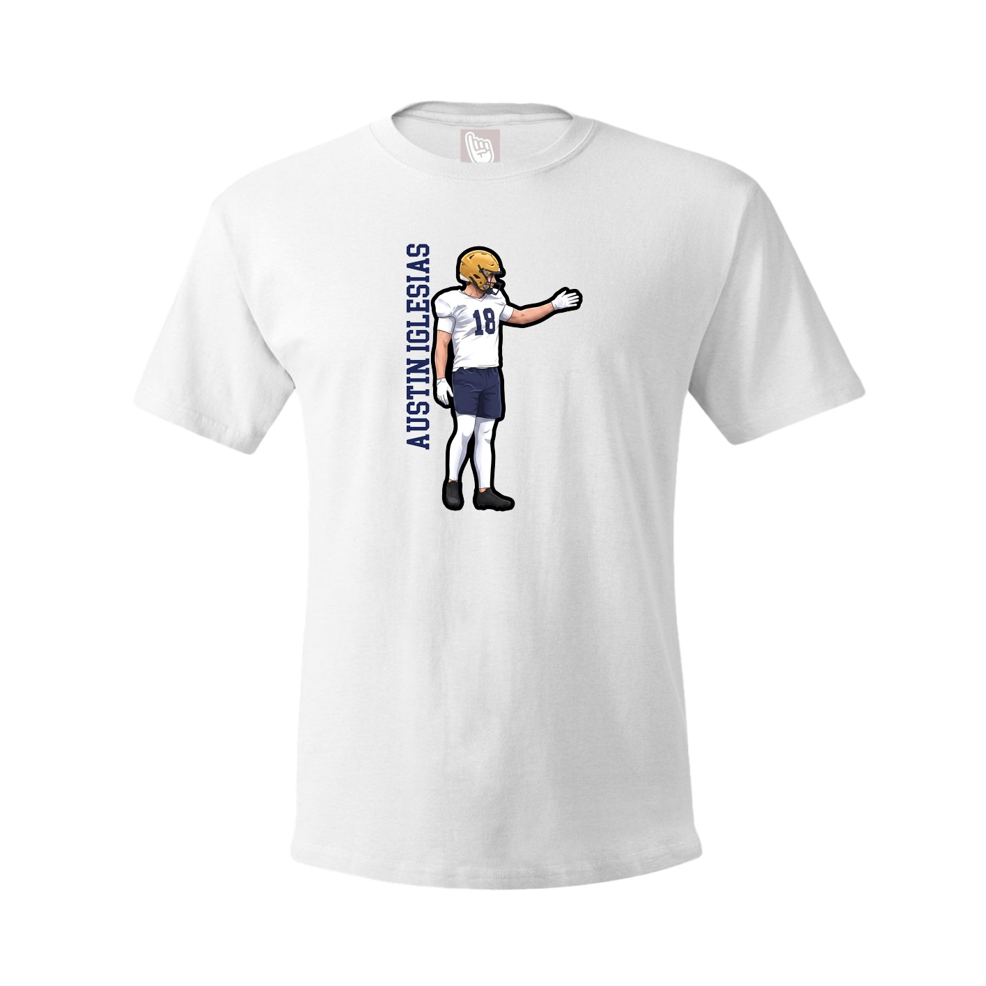 Tee — Name Vertical in White