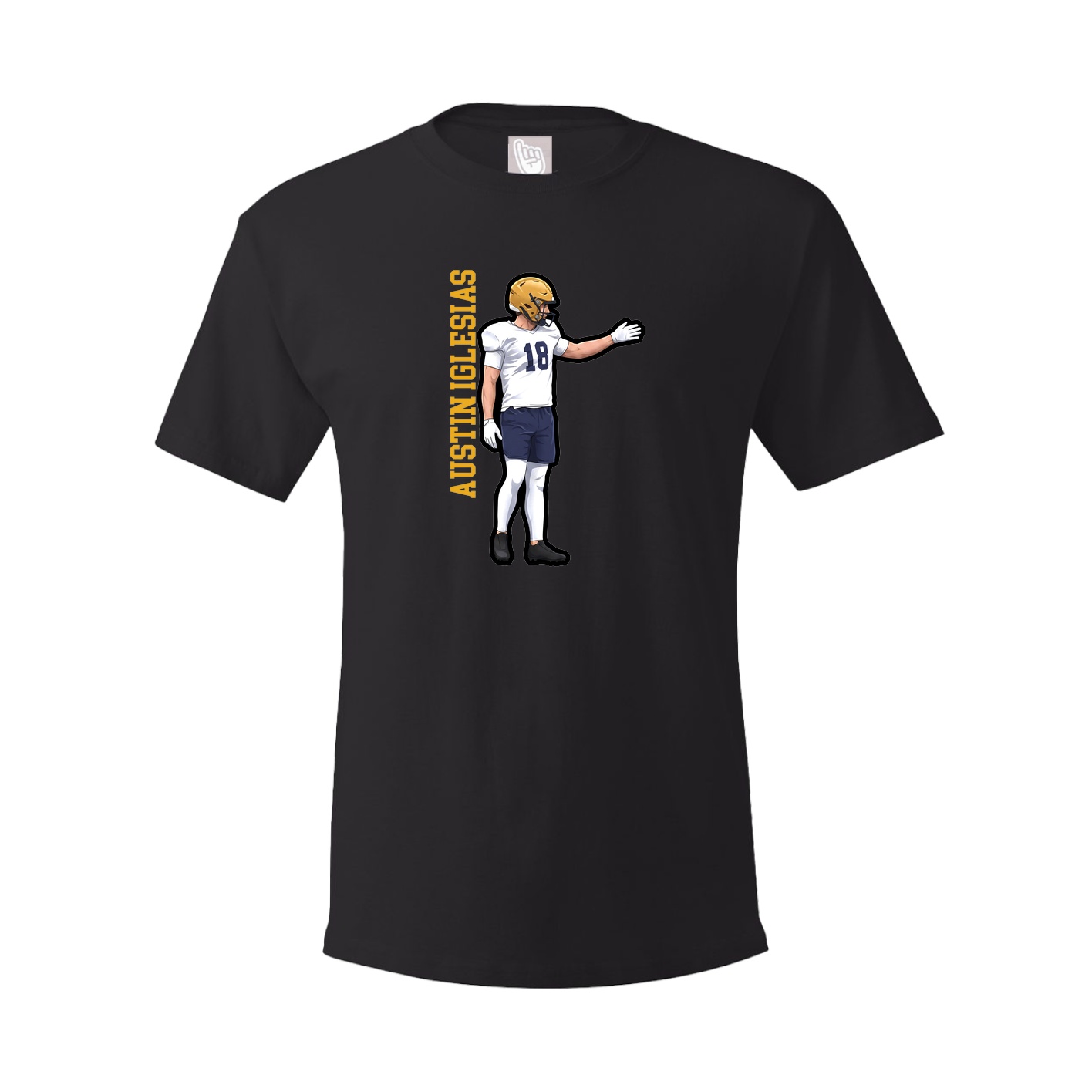 Youth Tee — Name Vertical in Black