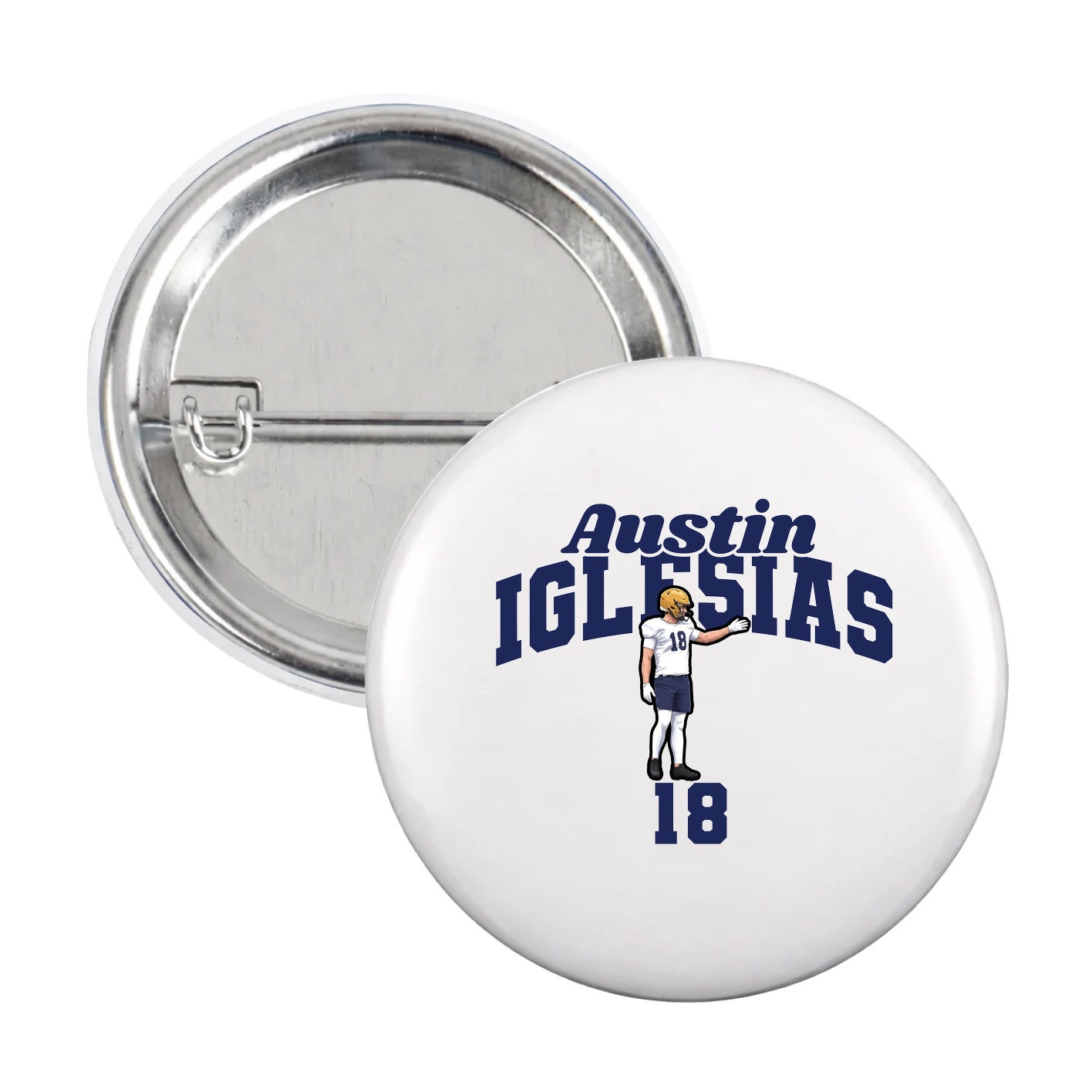 Game Day Button — Signature Arch in White