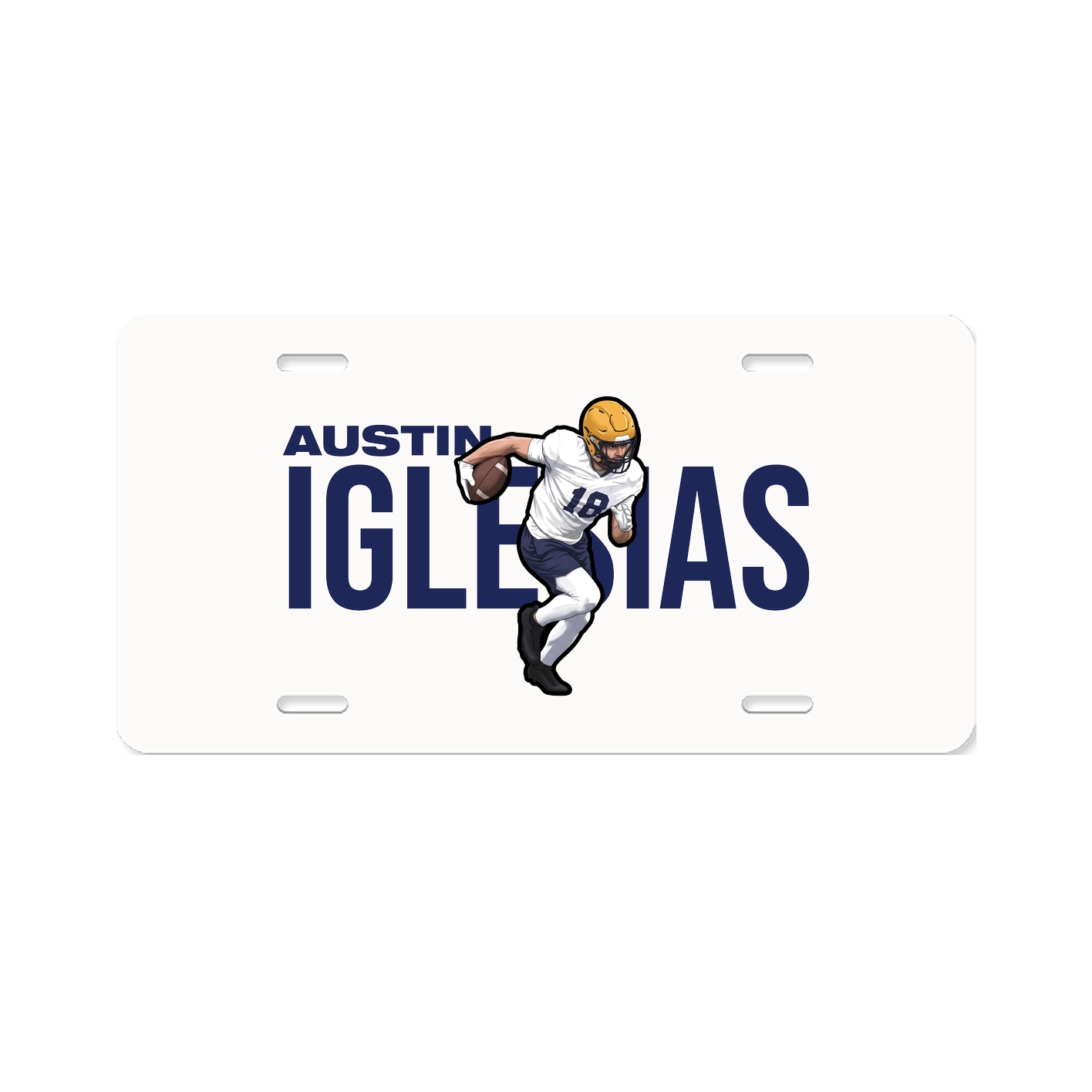 License Plate — Player Name in Classic