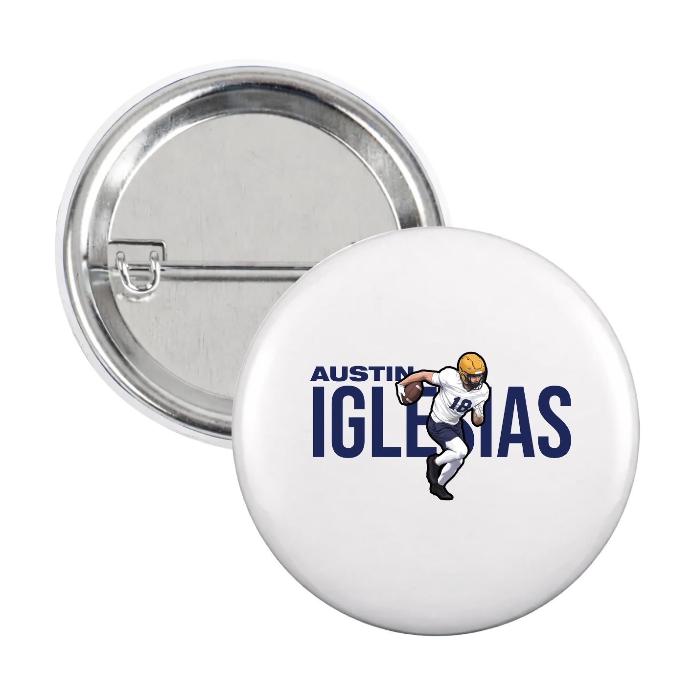 Game Day Button — Player Name in White