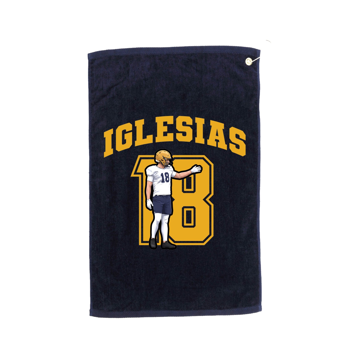 Golf Towel — Number in Navy