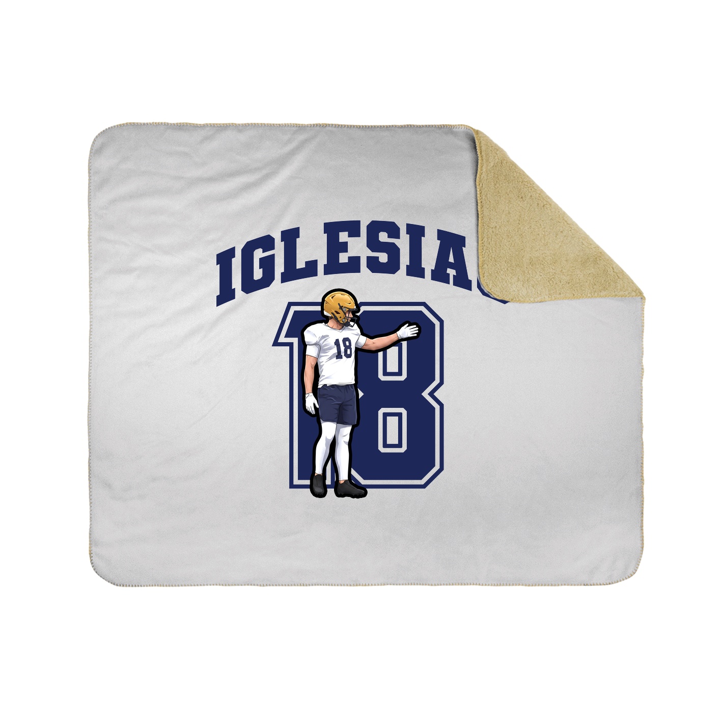 Throw Blanket — Number in White